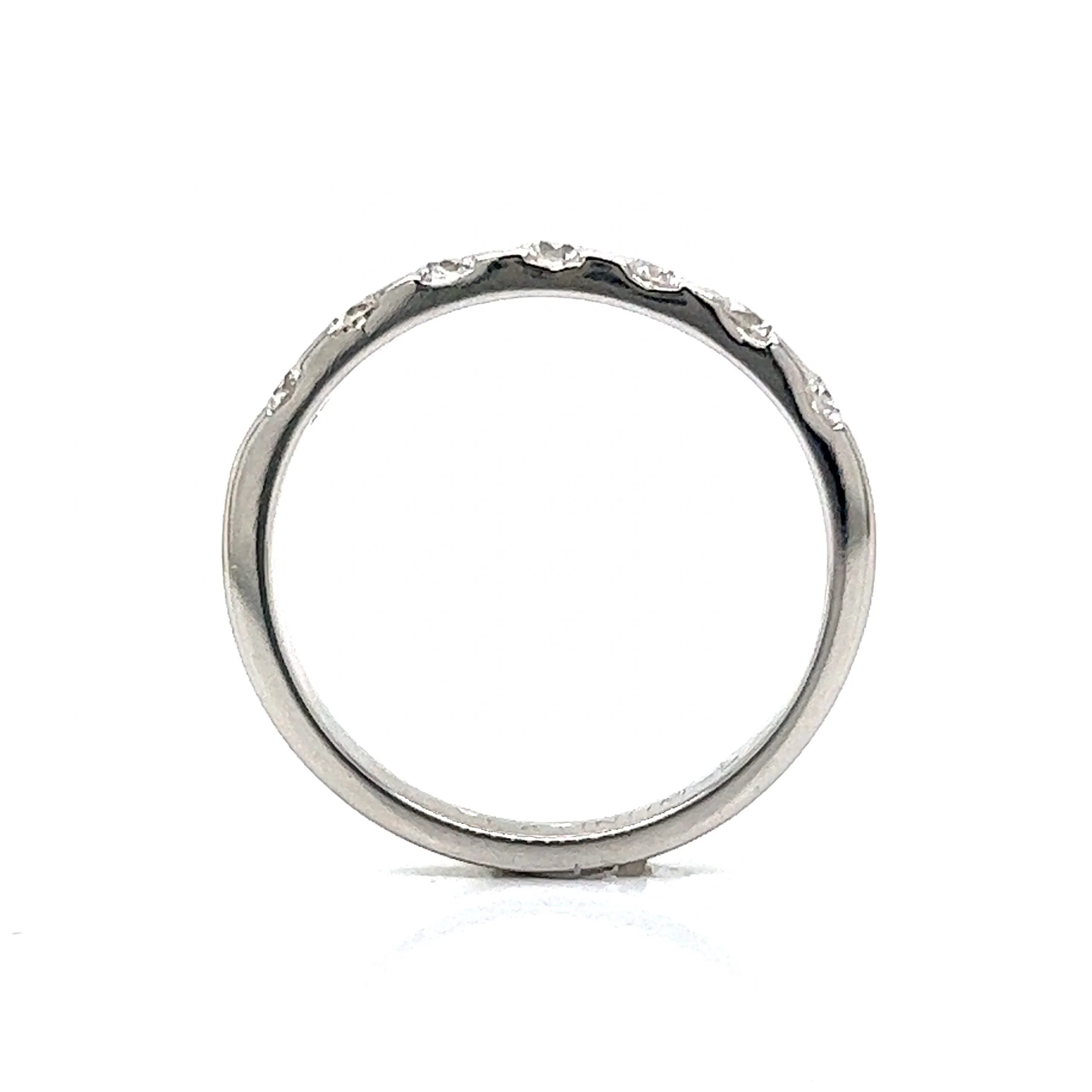 .49 Round Brilliant Diamond Wedding Band in Platinum - Image 4