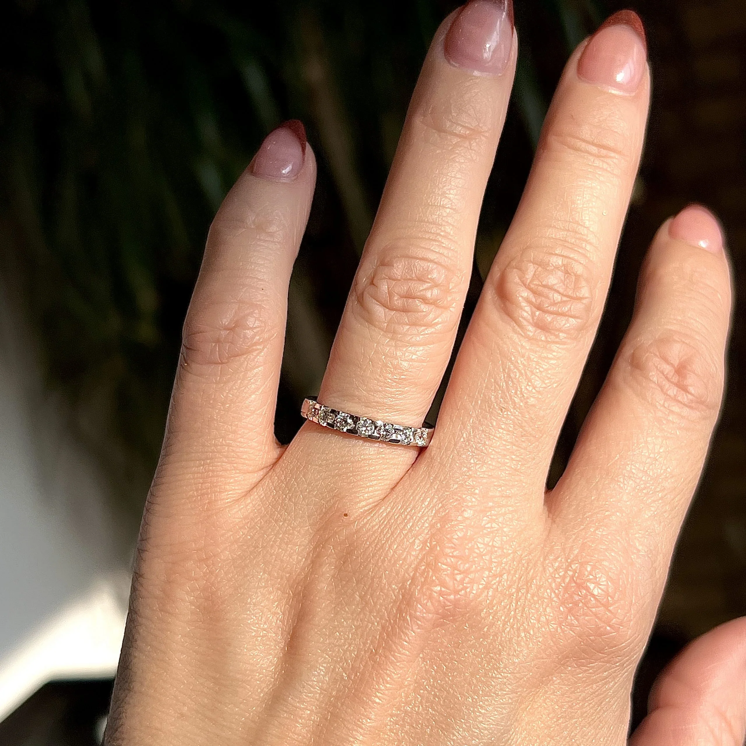 .49 Round Brilliant Diamond Wedding Band in Platinum - Image 6