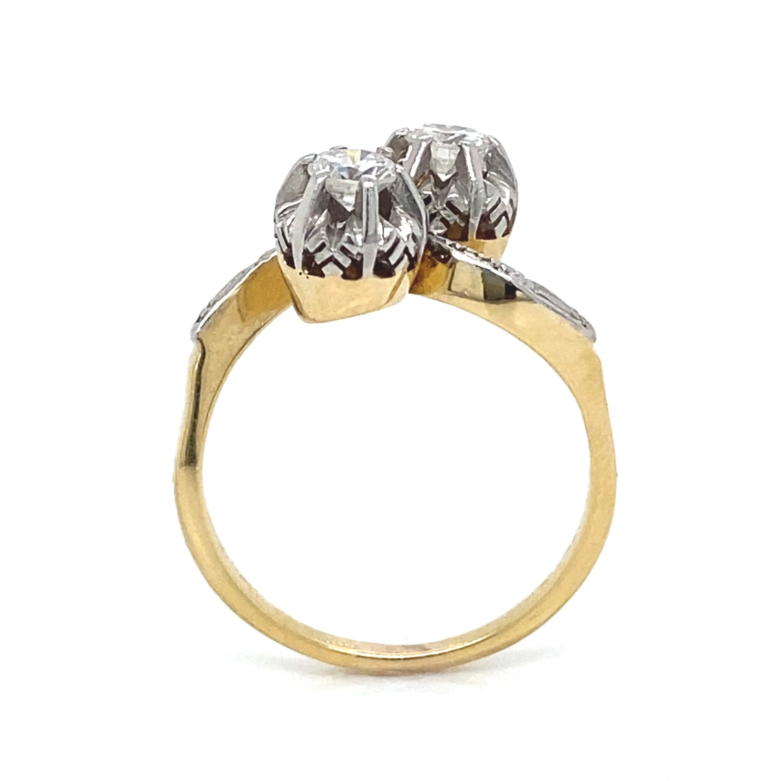 .49 Vintage 1950's Diamond Passby Ring in 18K Yellow & White Gold - Image 4