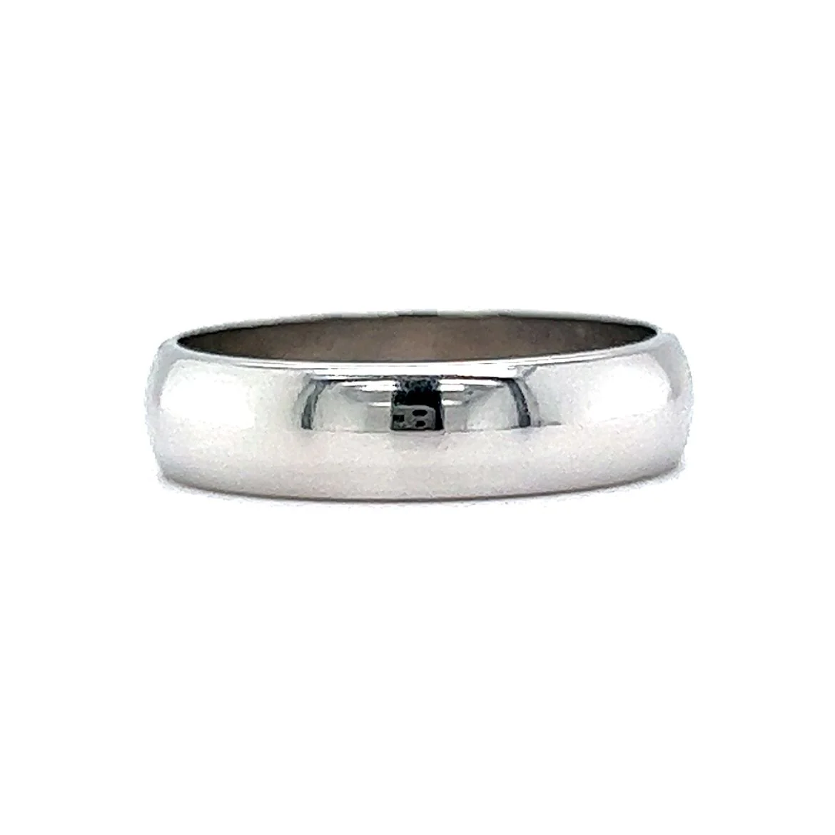 4mm Classic Half Round Wedding Band in Platinum - Image 2