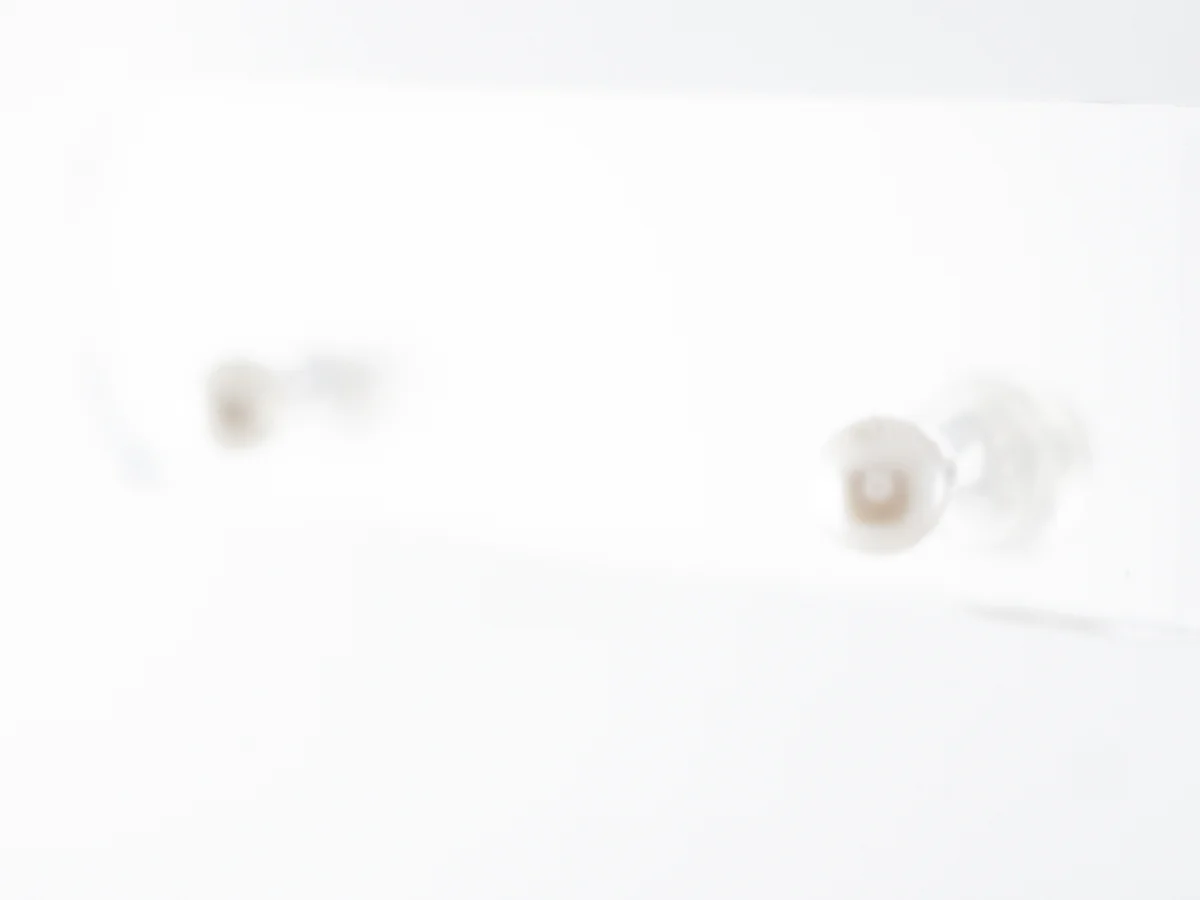 4mm Pearl Earrings in 14k White Gold - Image 3