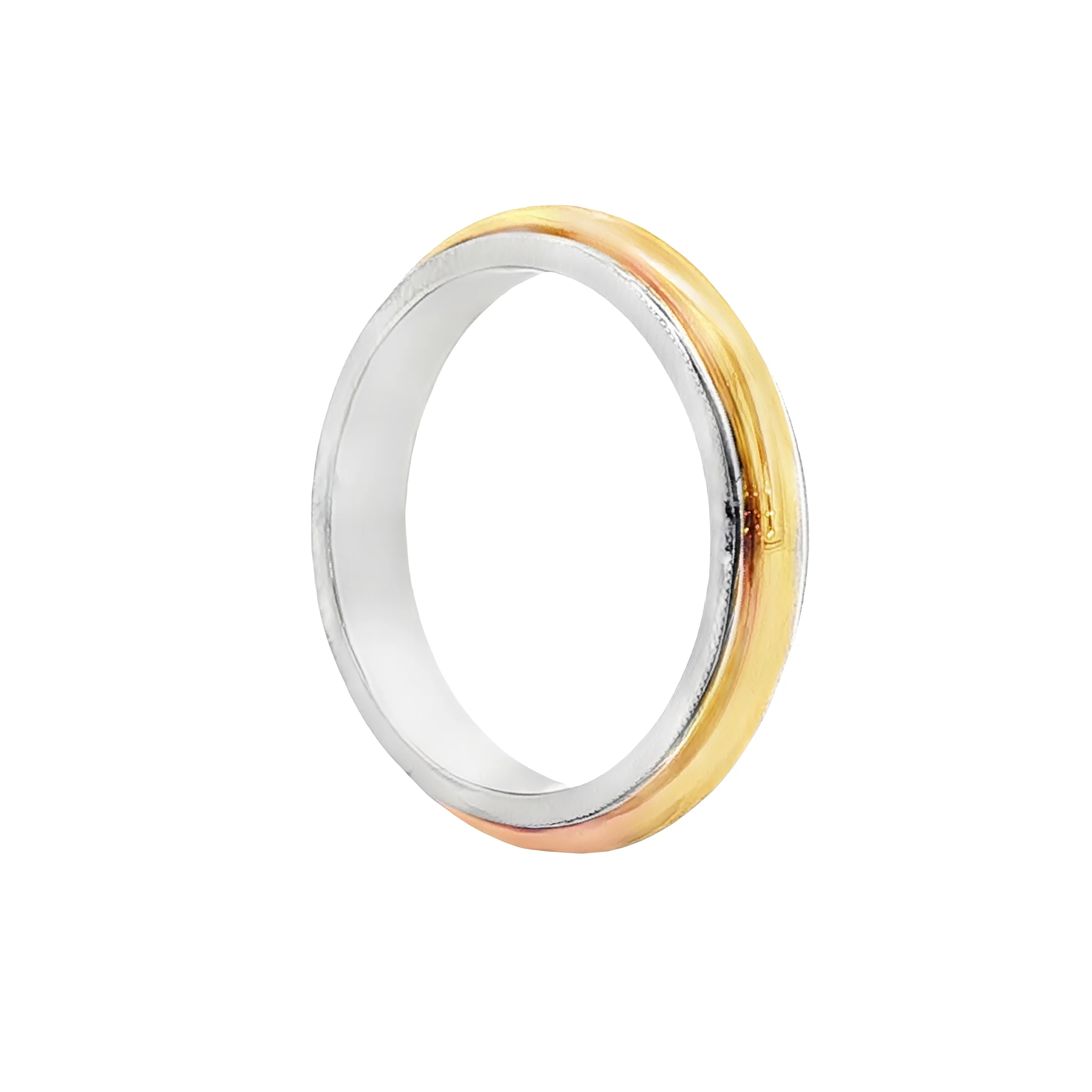 4mm Two-Tone Wedding Band in 18k/Platinum - Image 4