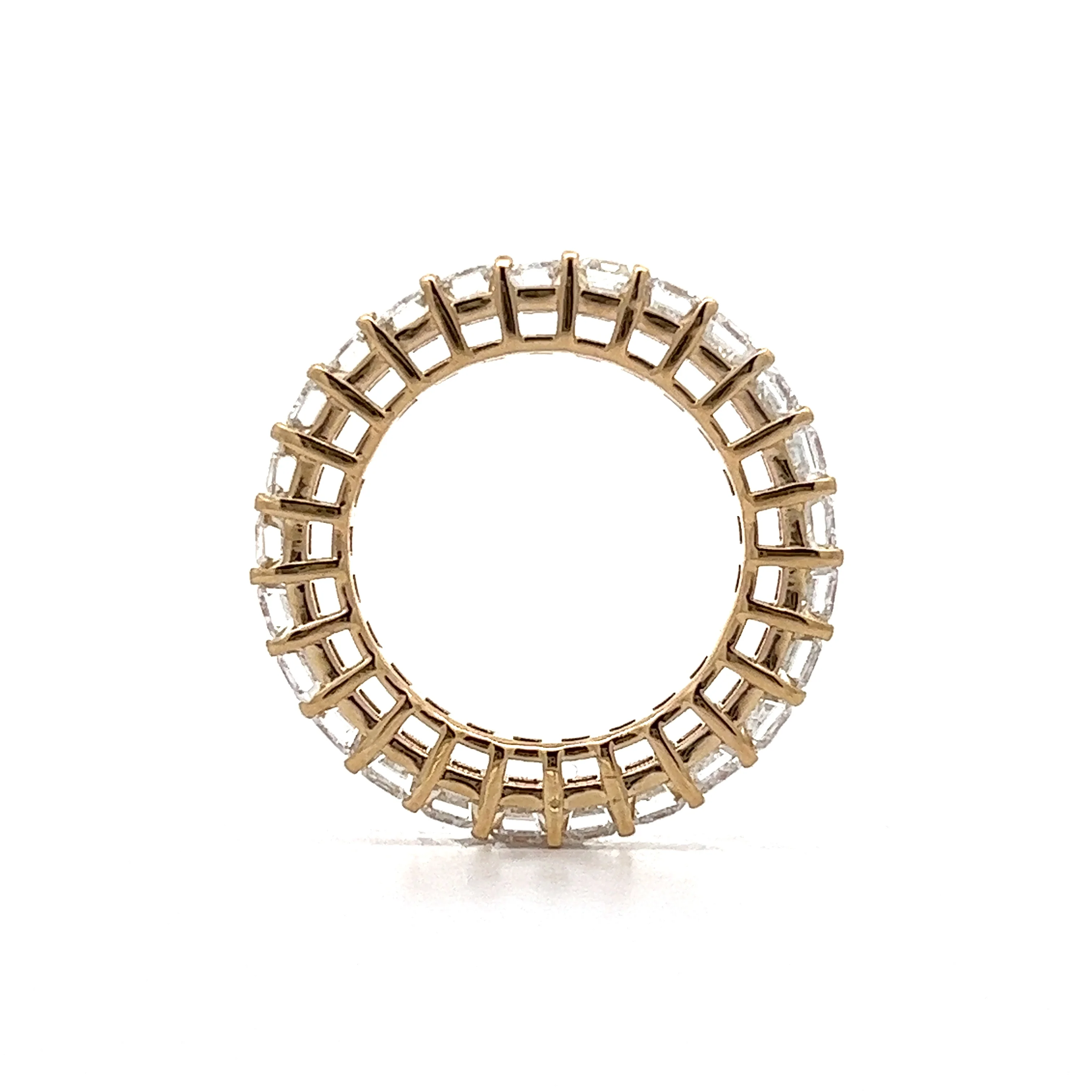 5.00 Emerald Cut Diamond Eternity Band in 18k Yellow Gold - Image 4