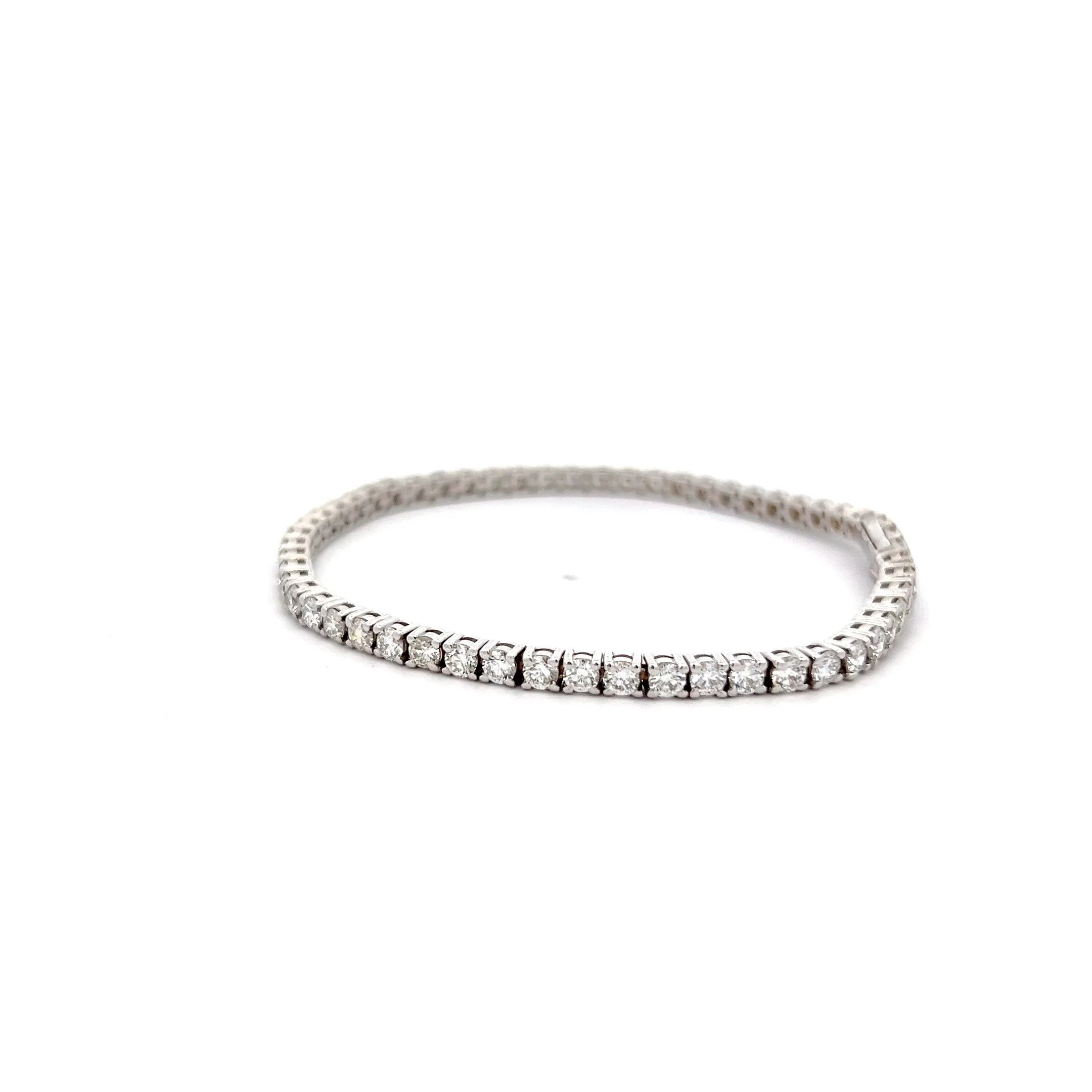 5.01 Round Diamond Tennis Bracelet in 14k White Gold - Image 2