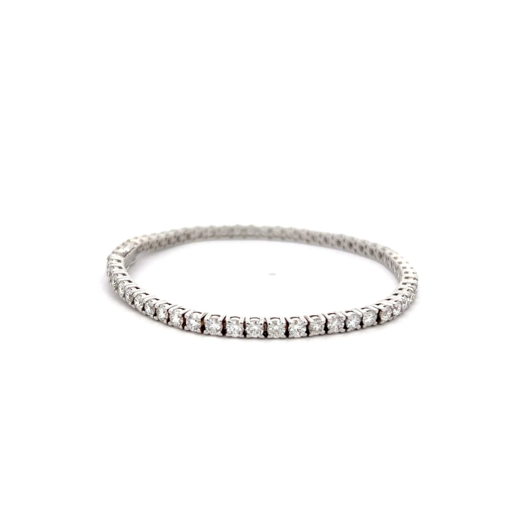 5.01 Round Diamond Tennis Bracelet in 14k White Gold - Image 3