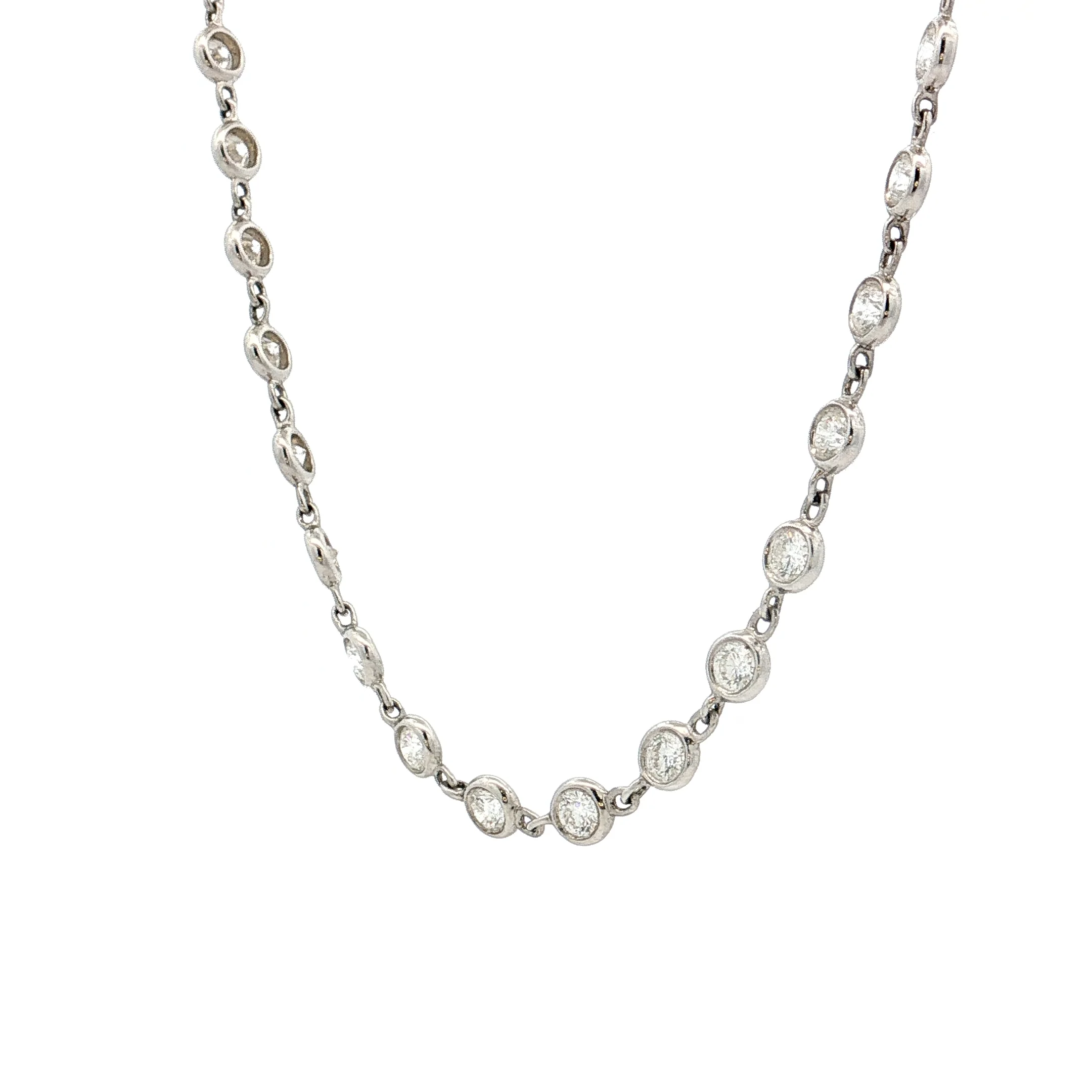 5.12 Lugano Diamond Necklace 18k White Gold - Image 2