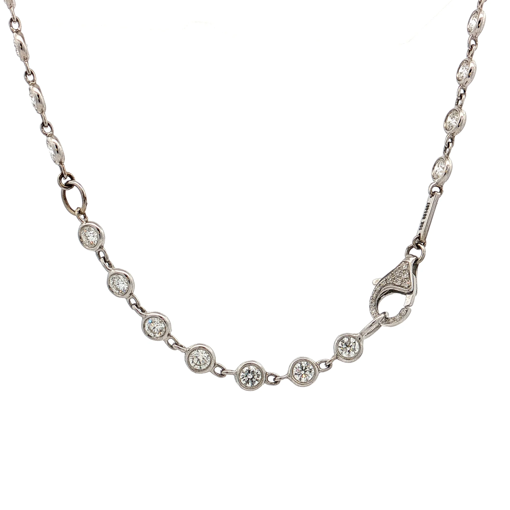 5.12 Lugano Diamond Necklace 18k White Gold - Image 4