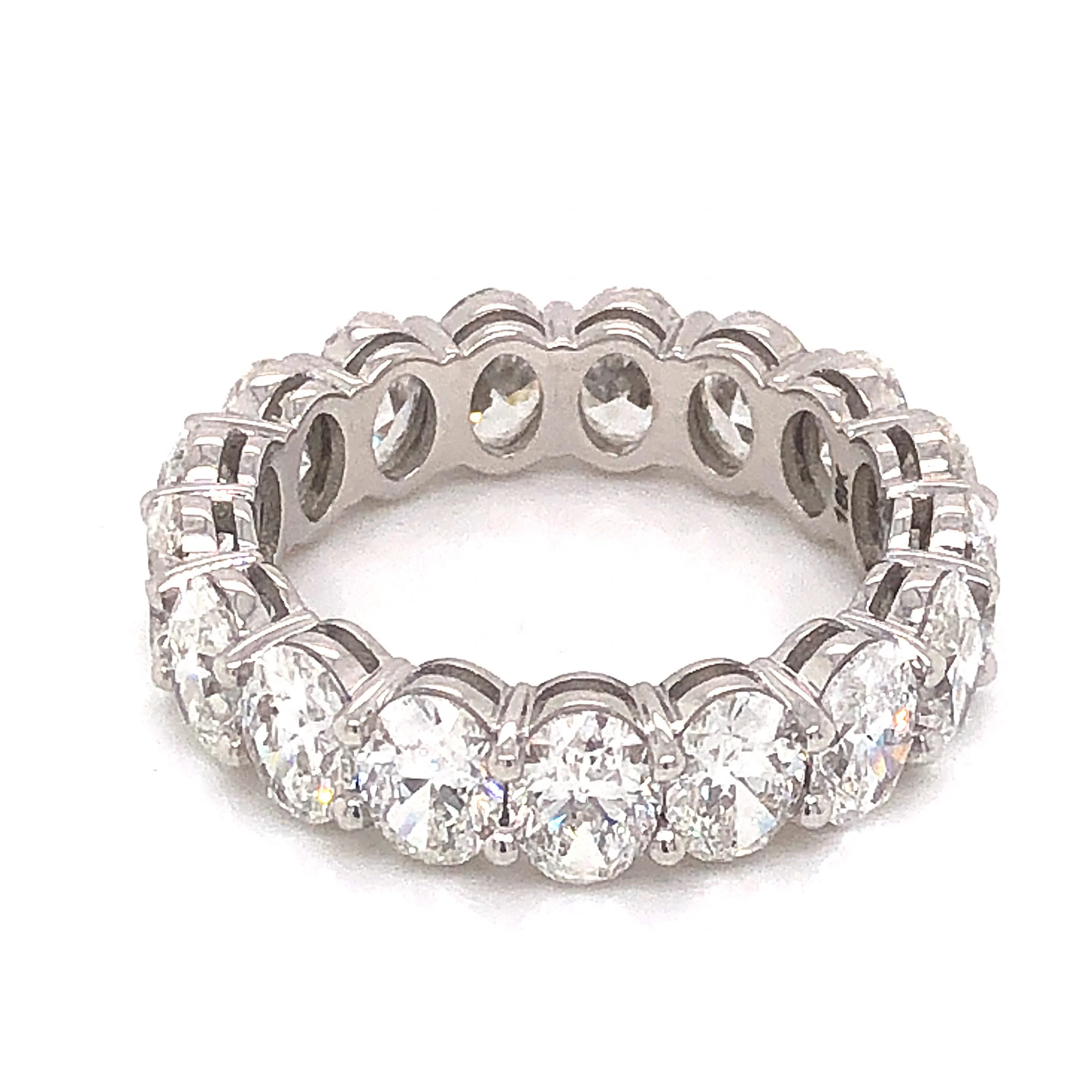 5.12 Oval Cut Diamond Band in 18k White Gold - Image 3