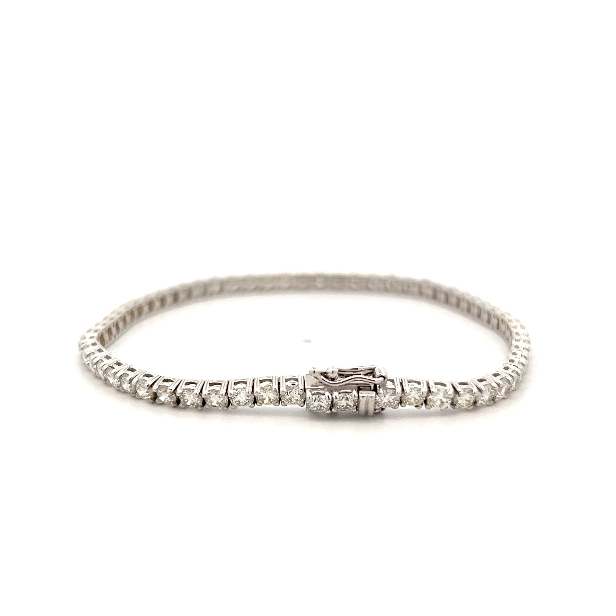 5.13 Diamond Tennis Bracelet 14k White Gold - Image 4