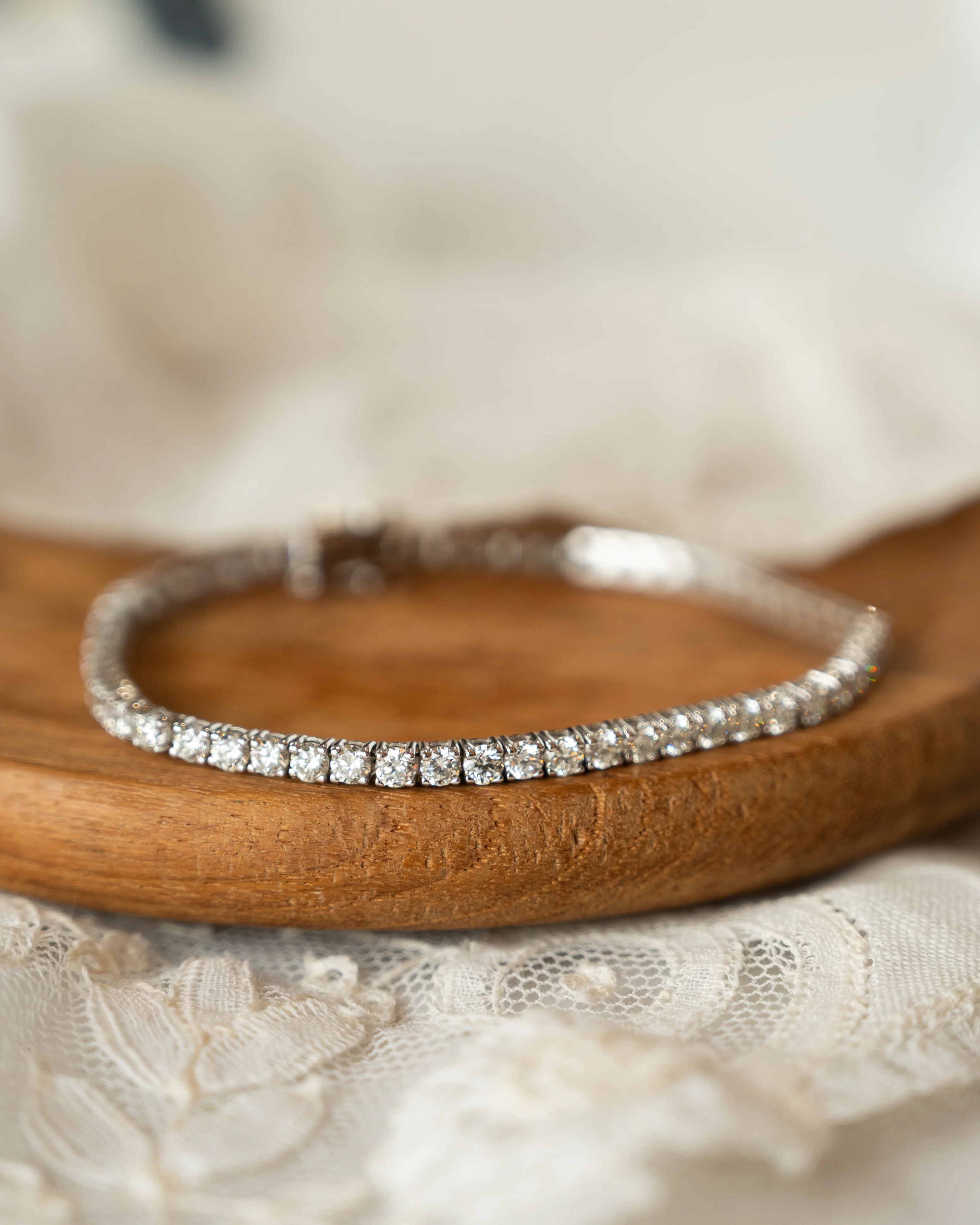 5.13 Diamond Tennis Bracelet 14k White Gold - Image 5
