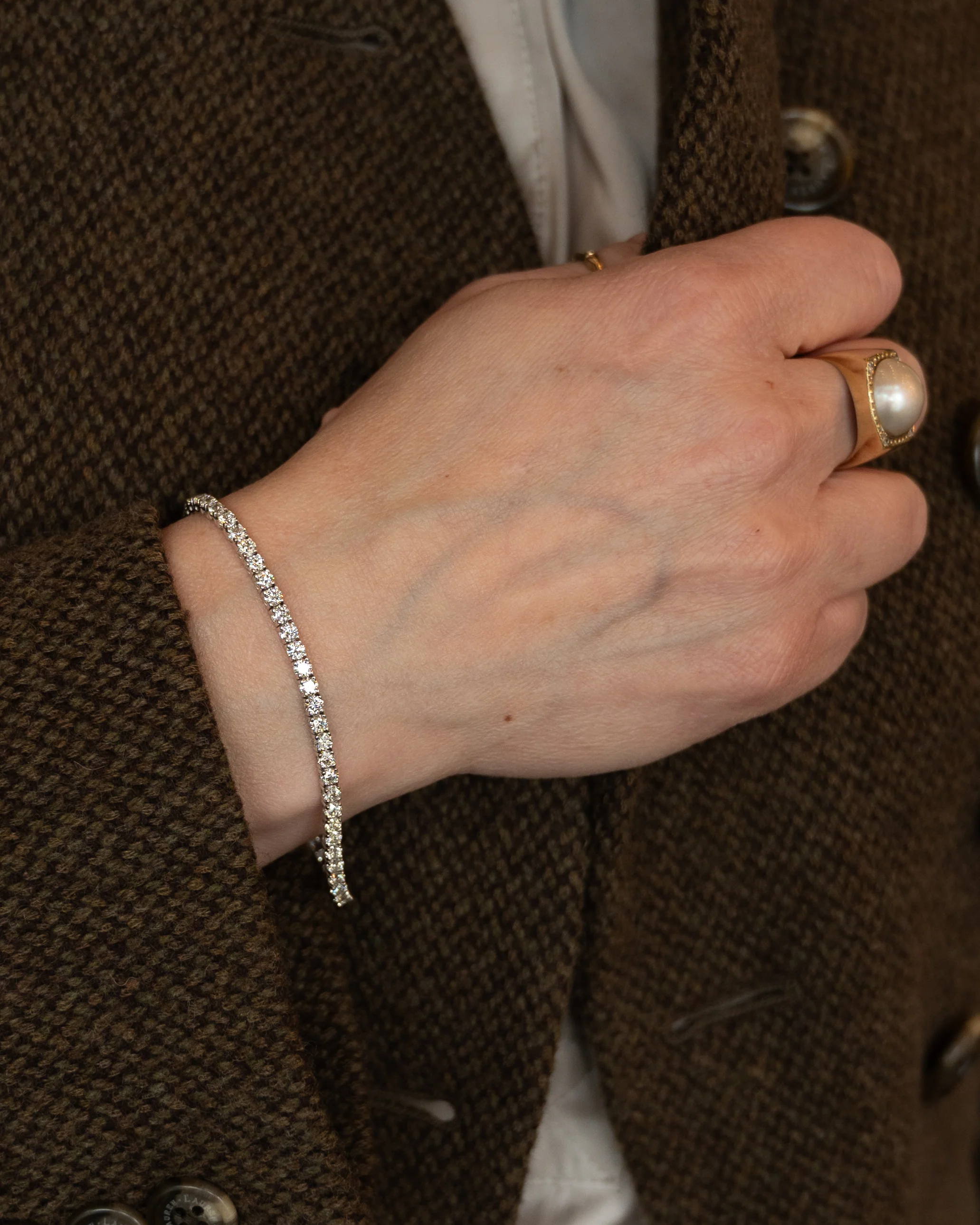 5.13 Diamond Tennis Bracelet 14k White Gold - Image 6