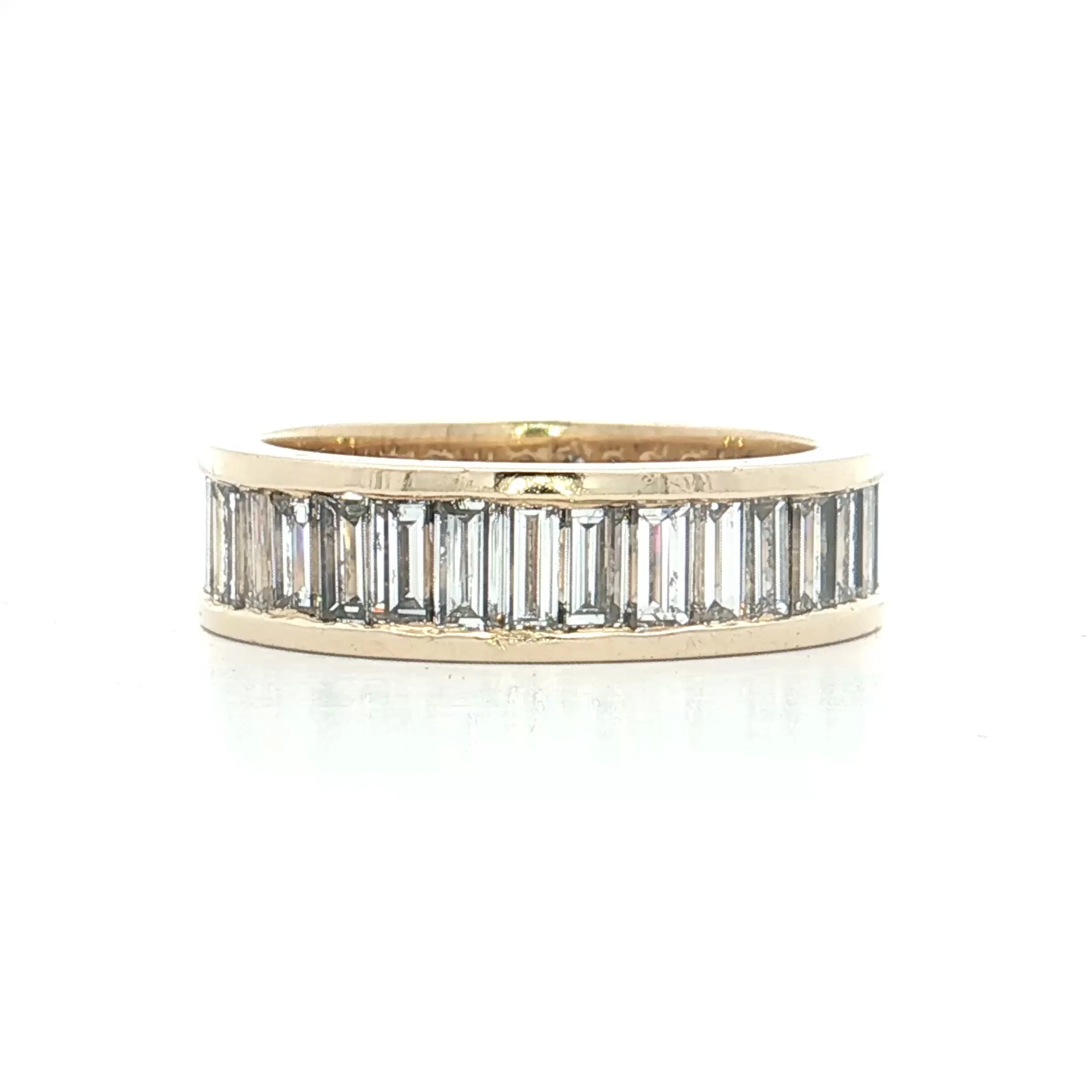 5.20 Baguette Diamond Eternity Band 14k Yellow Gold