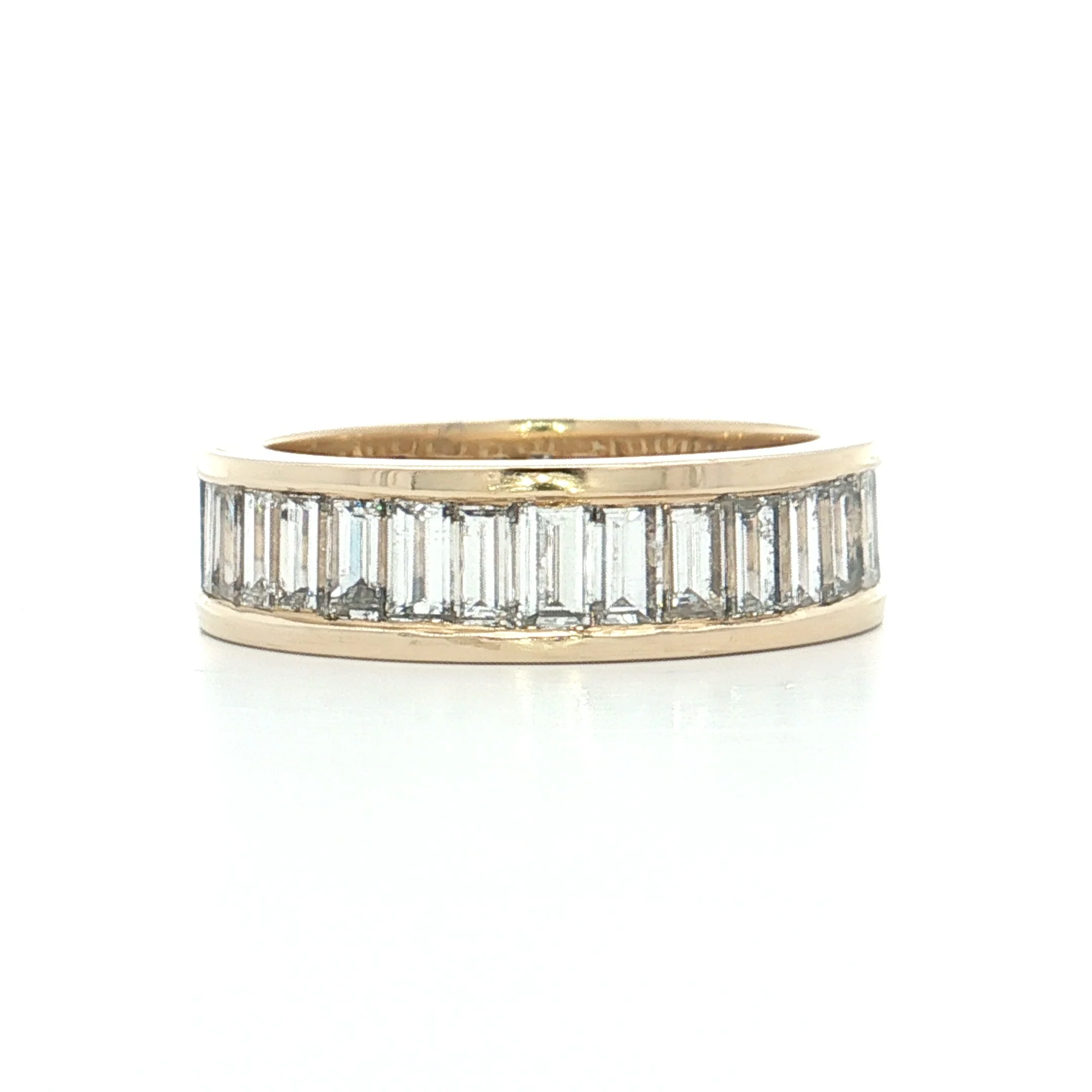 5.20 Baguette Diamond Eternity Band 14k Yellow Gold - Image 4