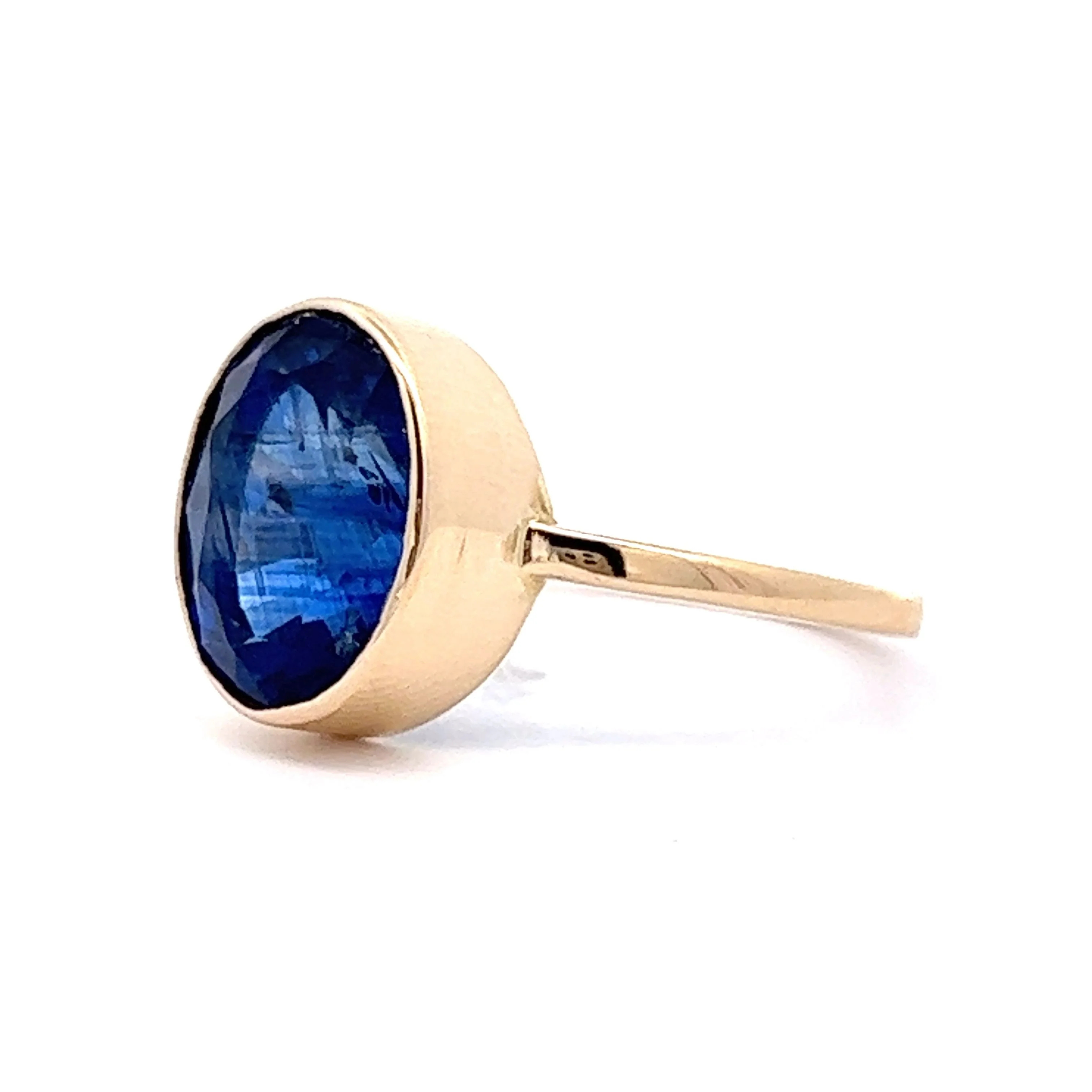5.21 Blue Kyanite Statement Ring in 14K Yellow Gold - Image 2