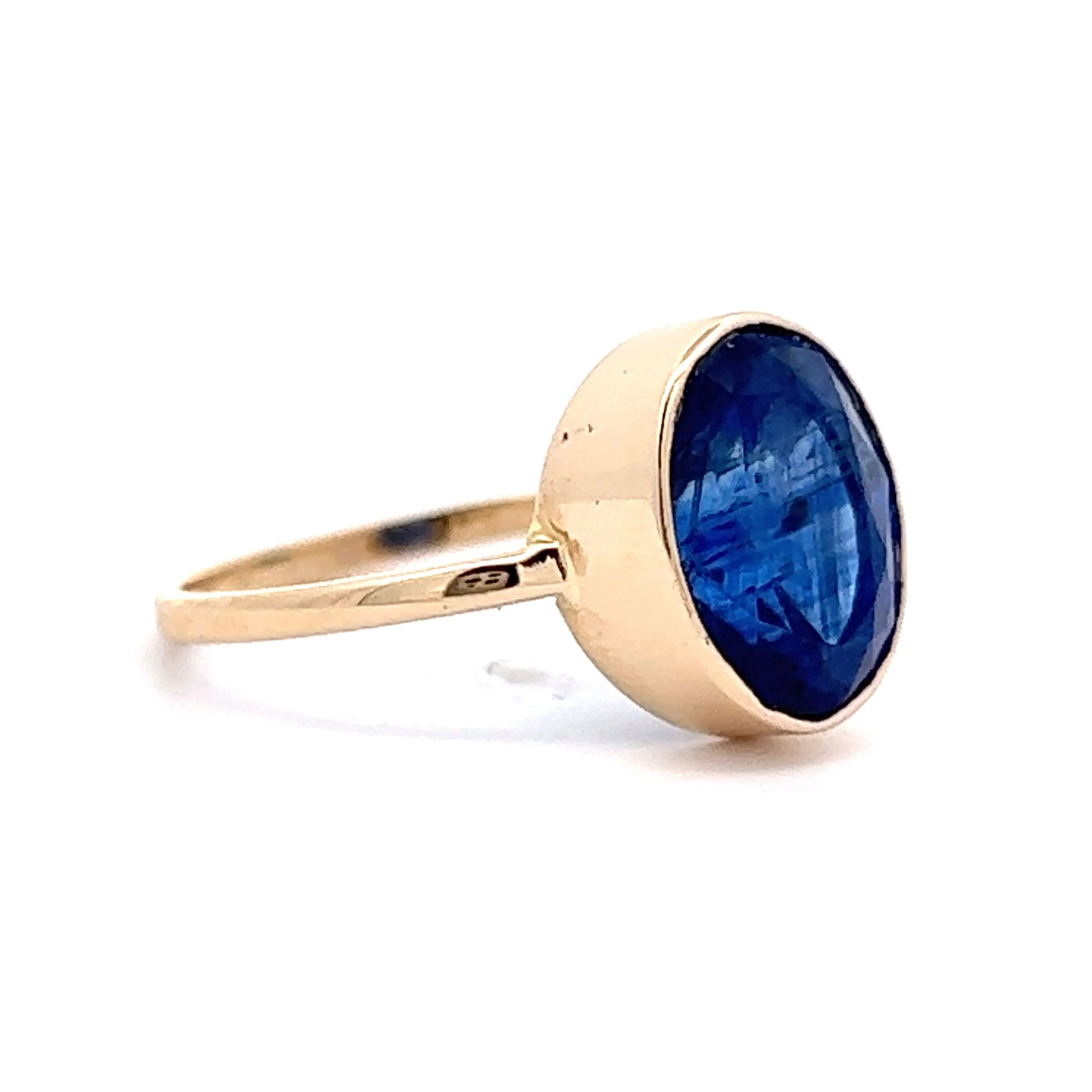 5.21 Blue Kyanite Statement Ring in 14K Yellow Gold - Image 3
