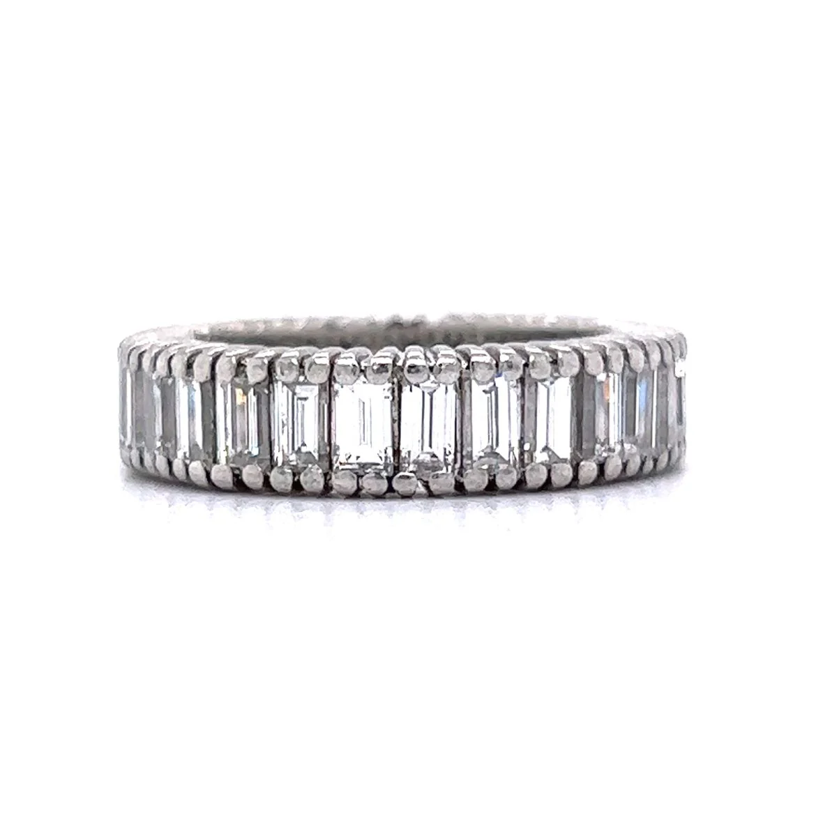 5.22 Emerald Cut Diamond Band in Platinum - Image 3