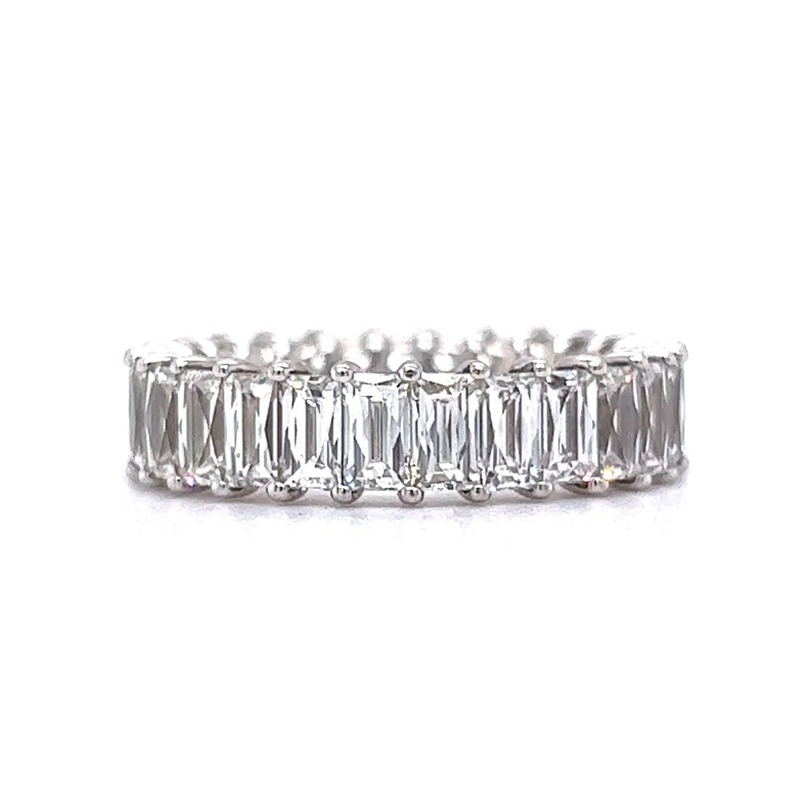 5.25 French Cut Diamond Eternity Band in 18k White Gold - Image 3