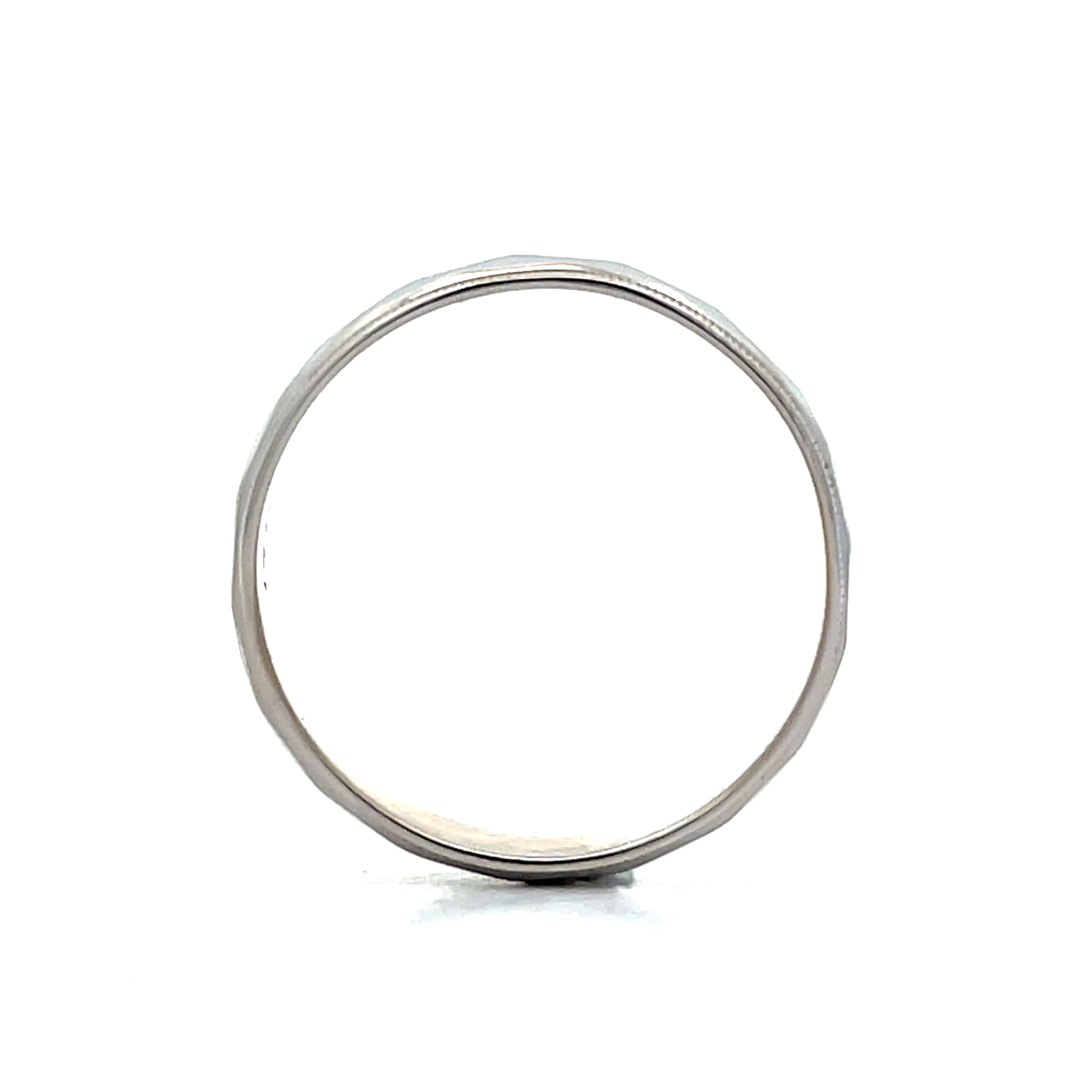 5.25mm Diamond Cut Pattern Band in 14k White Gold - Image 4