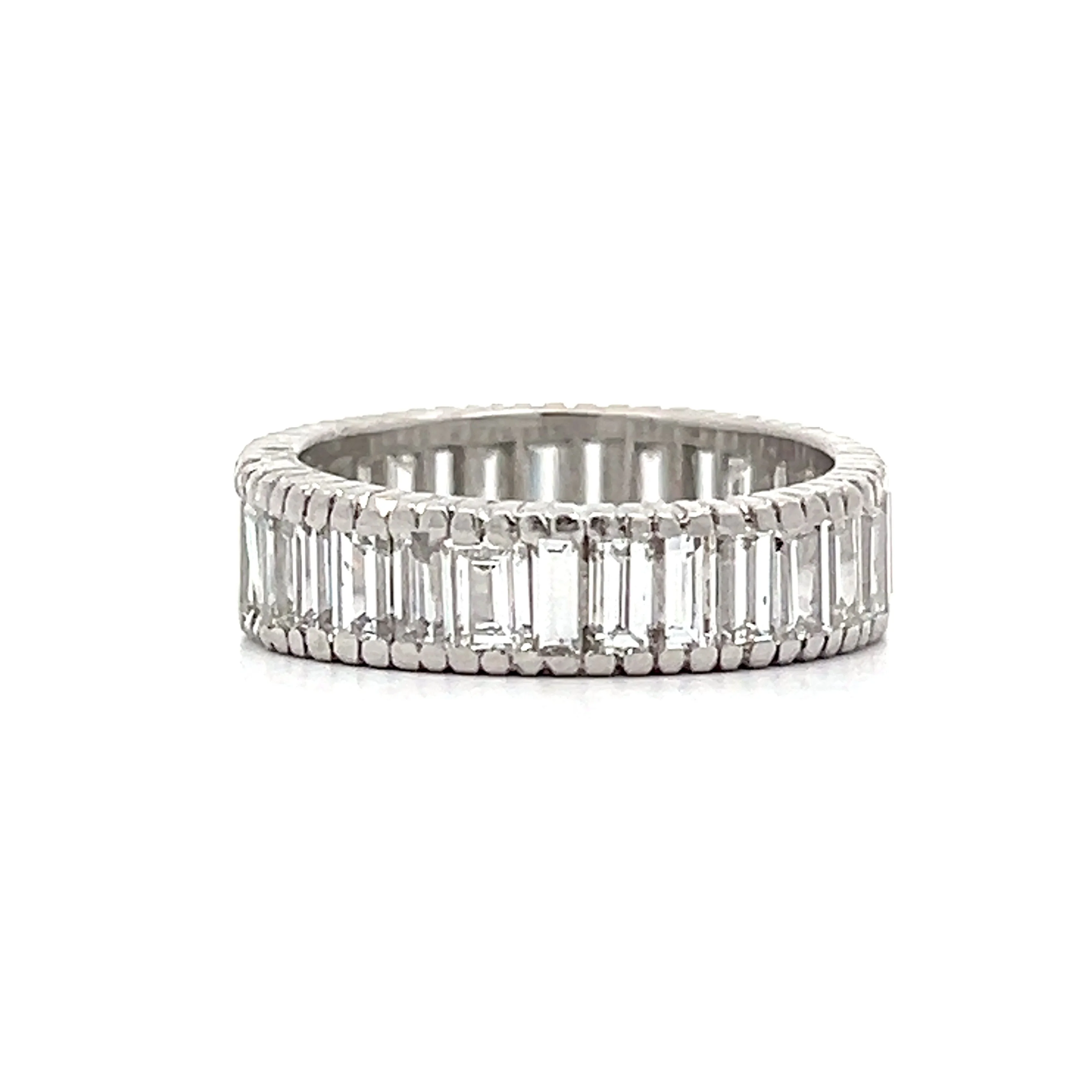 5.27 Baguette Diamond Eternity Band in Platinum - Image 4