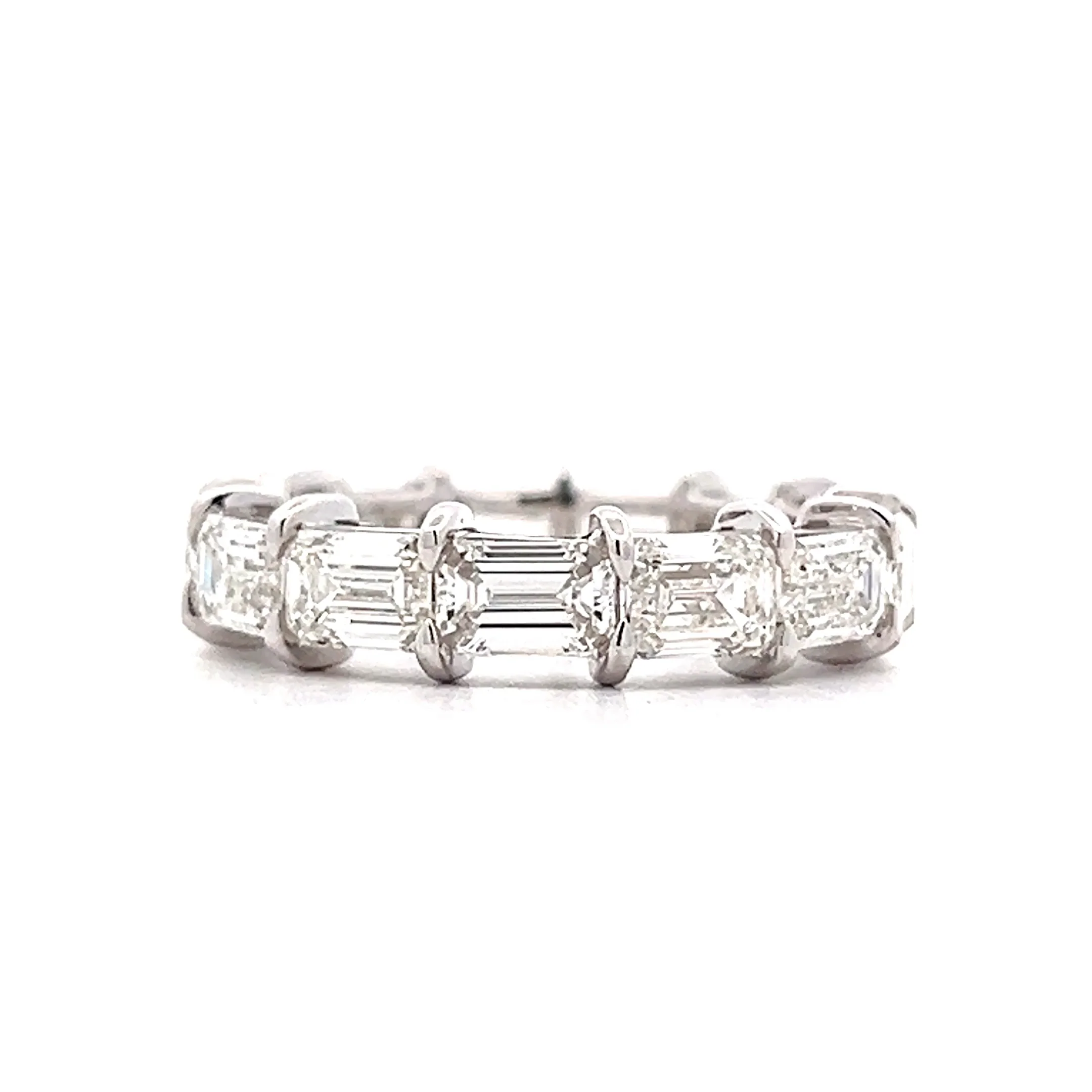 5.33 Emerald Cut Diamond Eternity Band in 18k