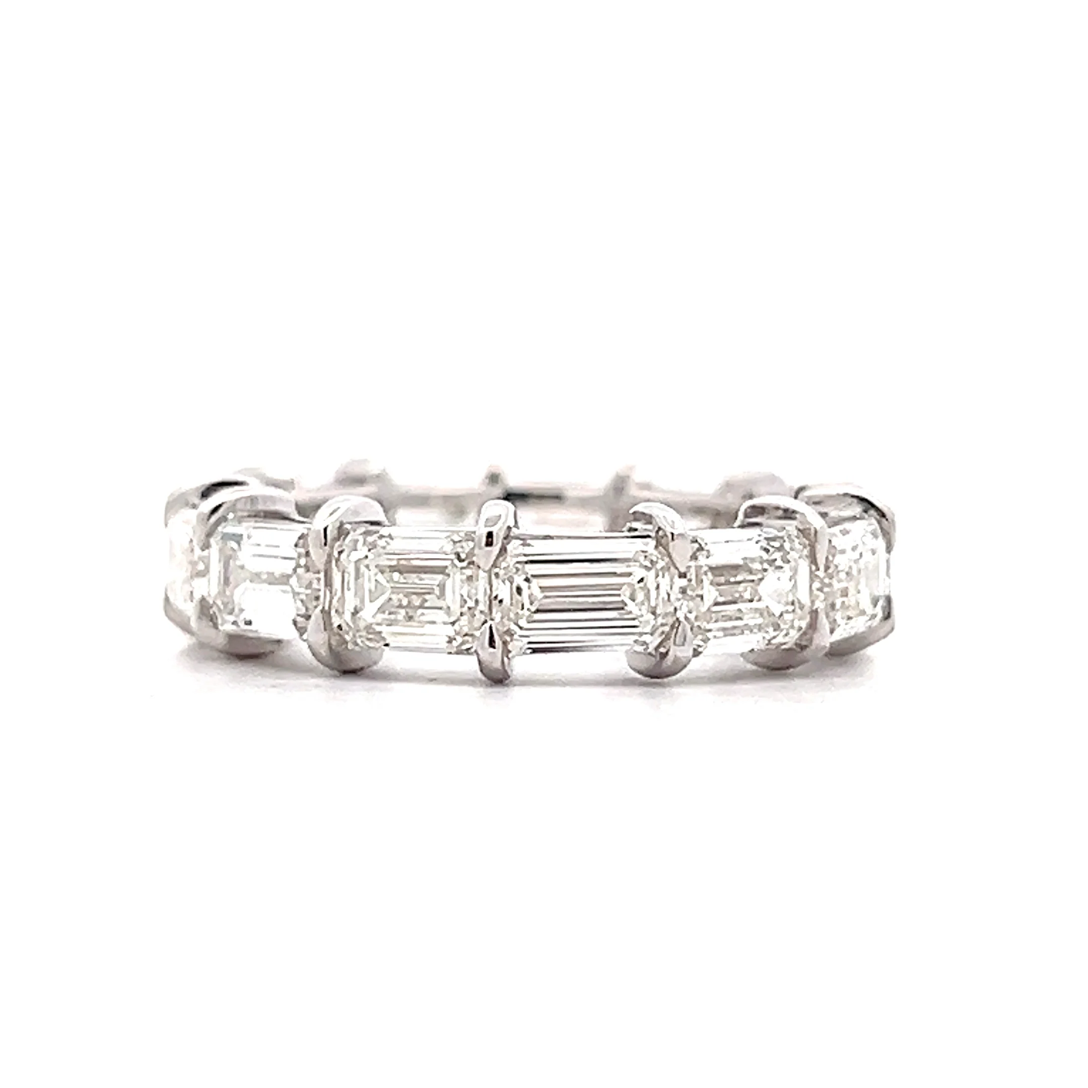 5.33 Emerald Cut Diamond Eternity Band in 18k - Image 3