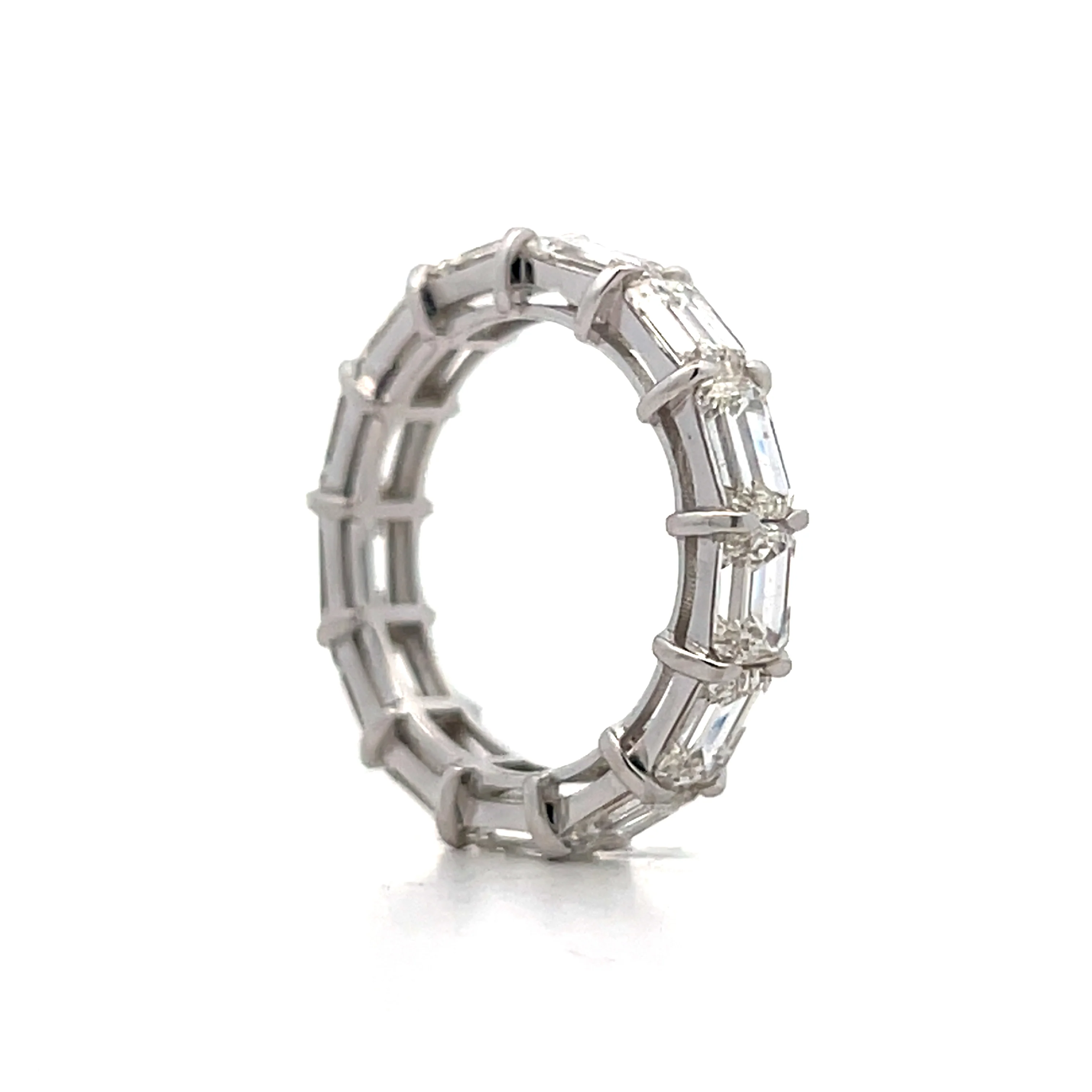 5.33 Emerald Cut Diamond Eternity Band in 18k - Image 5