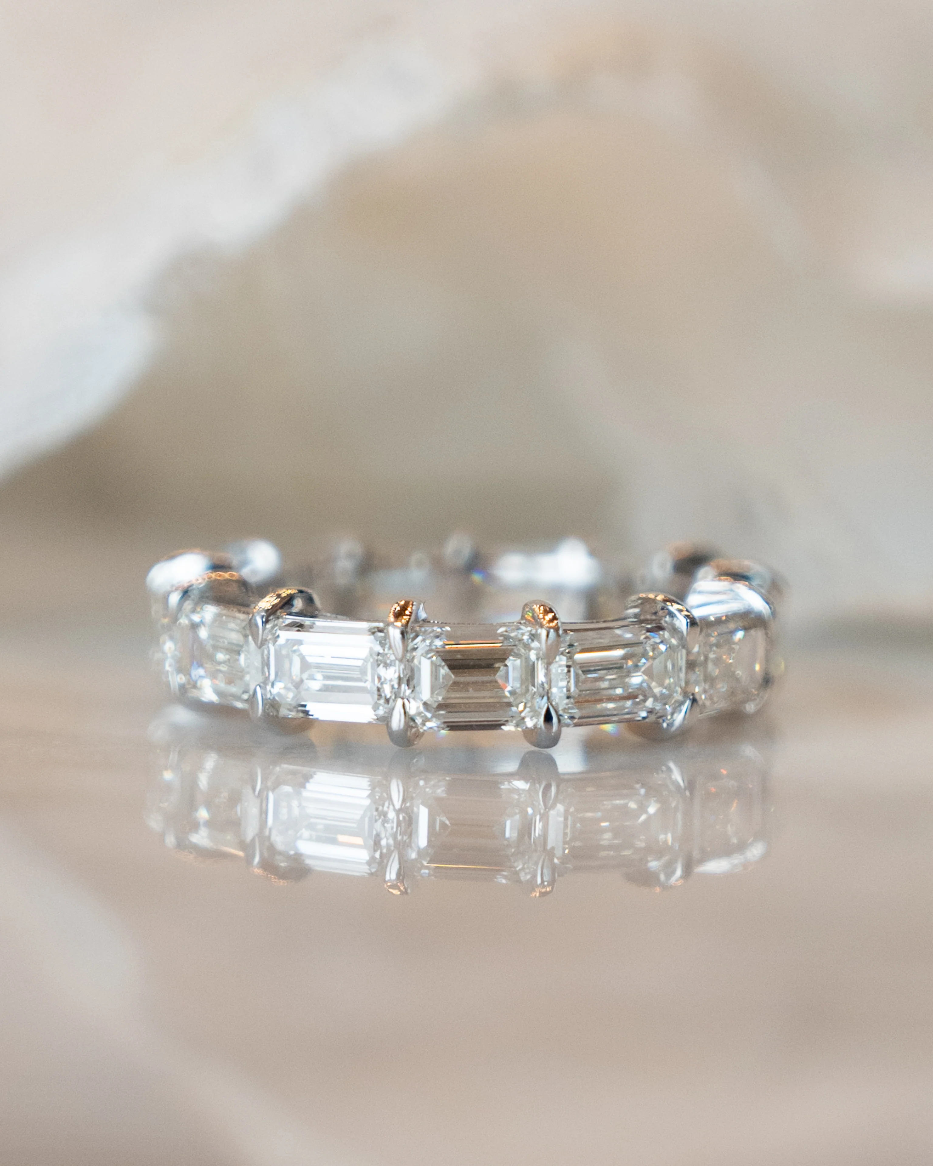 5.33 Emerald Cut Diamond Eternity Band in 18k - Image 6