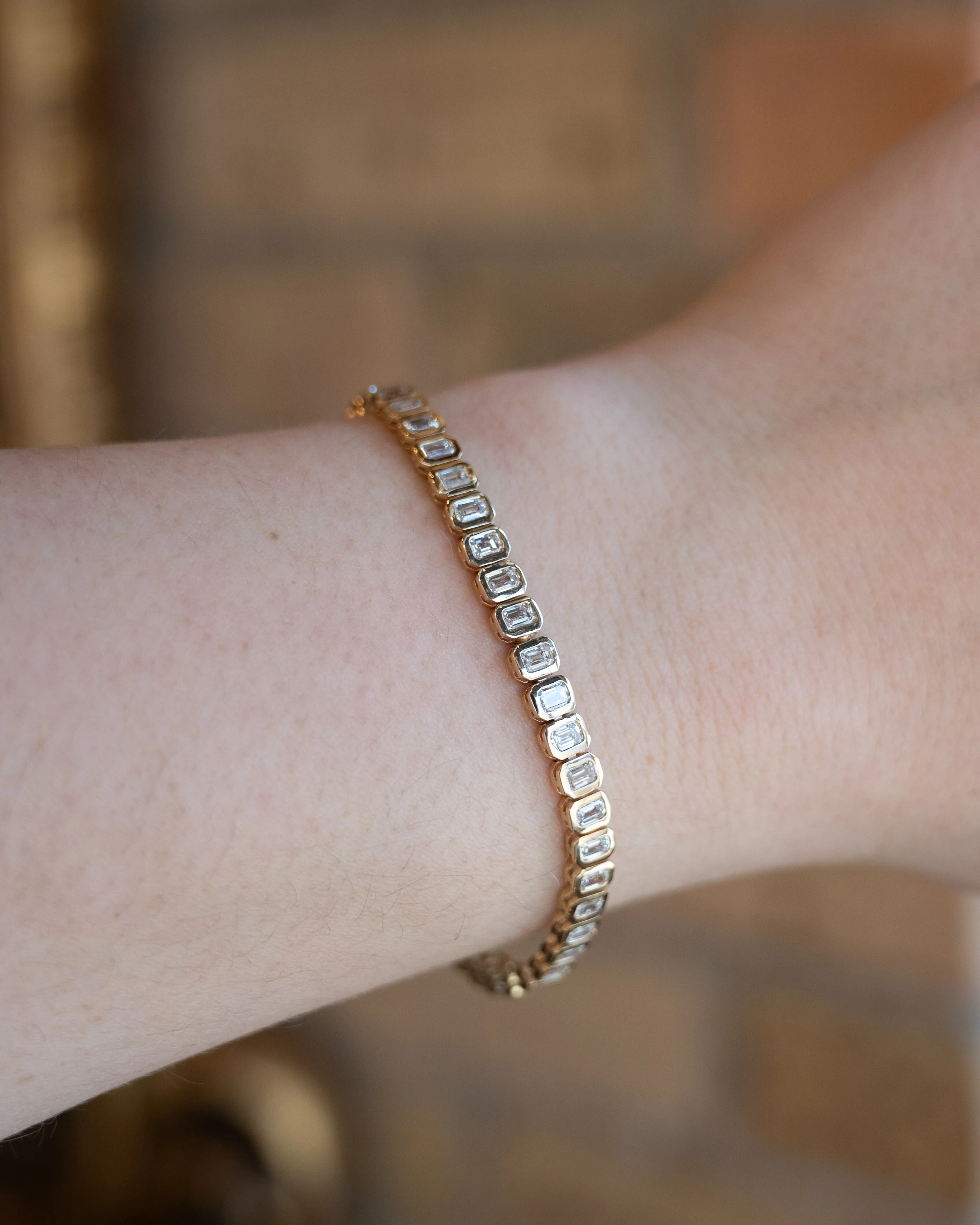 5.36 Emerald Cut Diamond Tennis Bracelet in 14k - Image 6