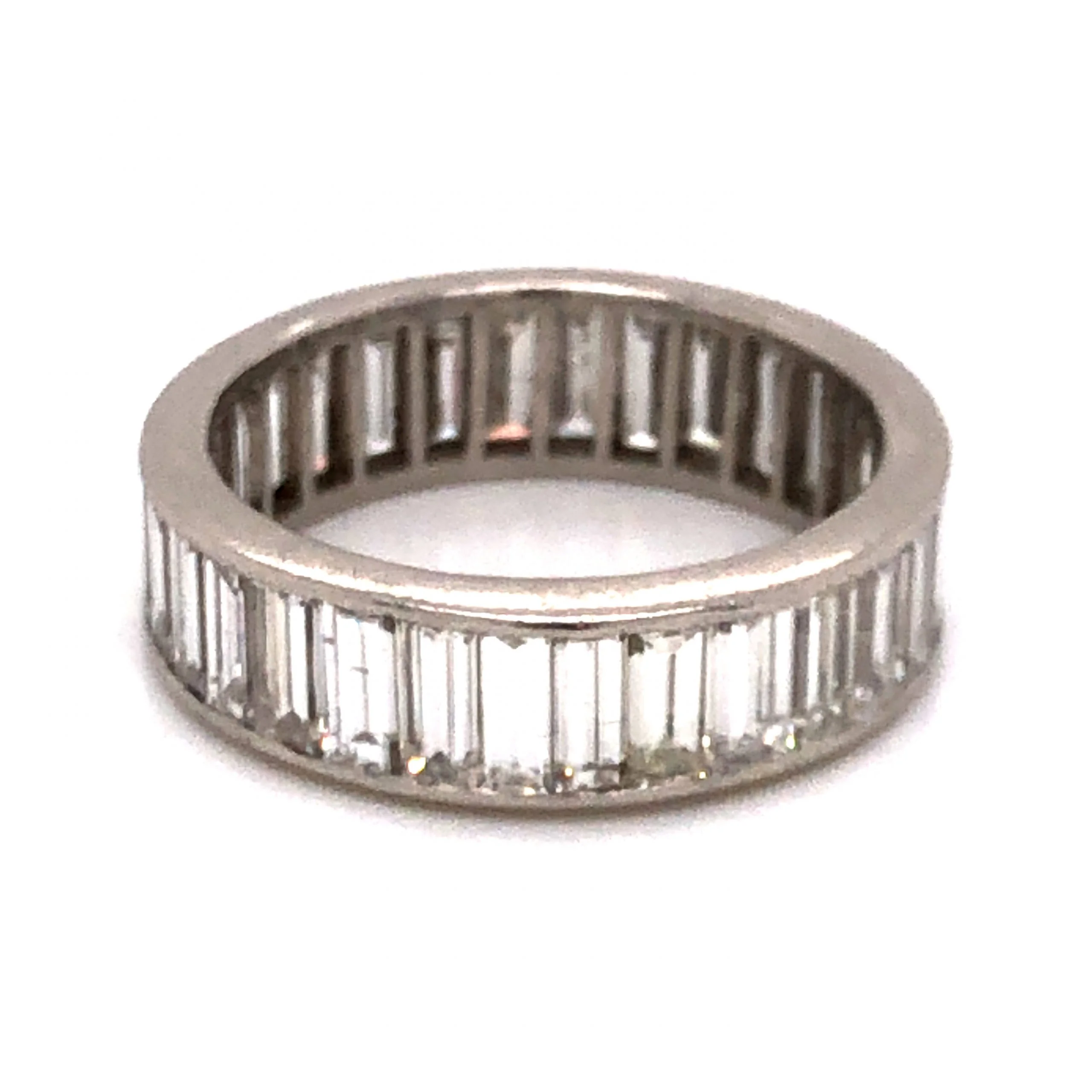 5.40 Baguette Cut Diamond Eternity Band in Platinum - Image 3