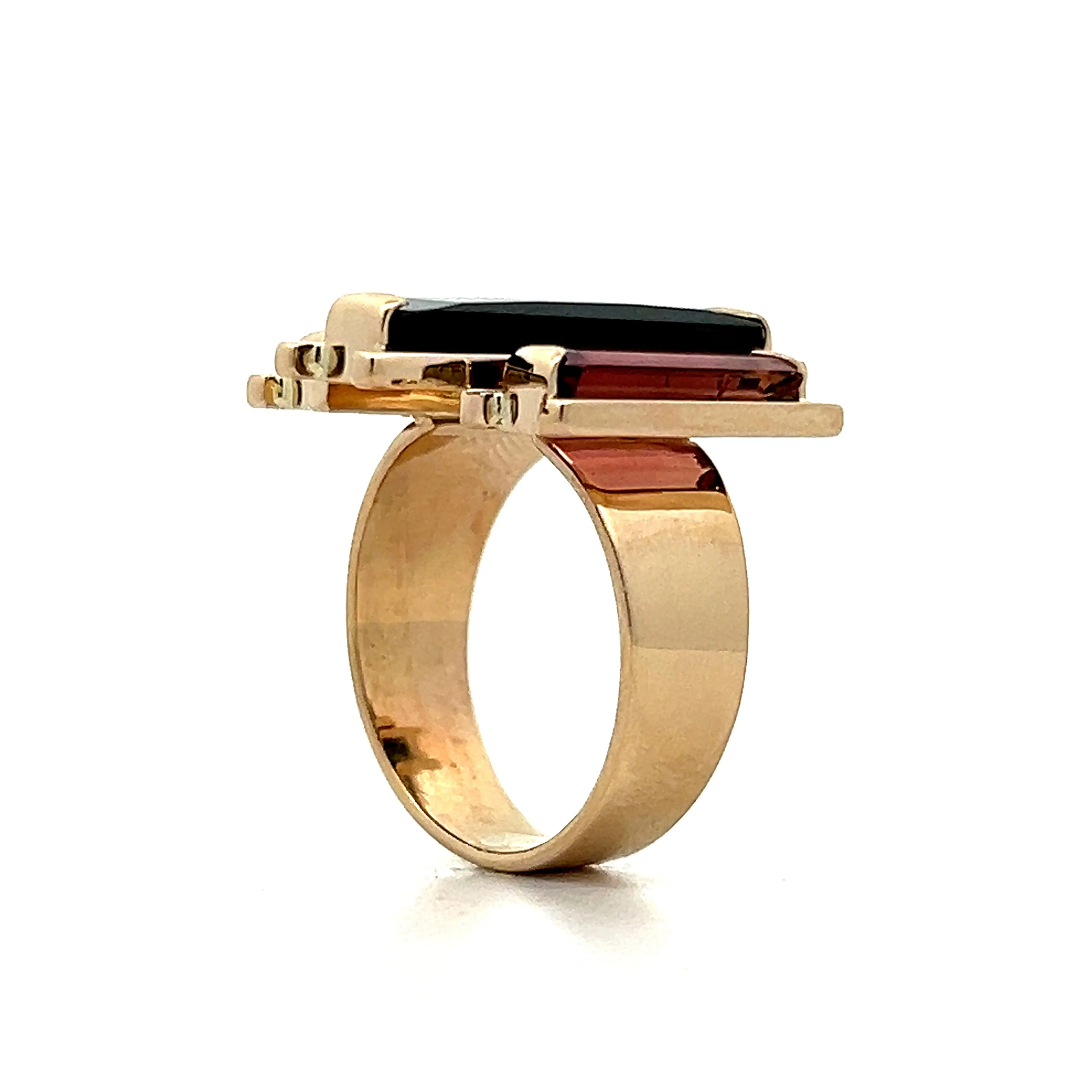 5.40 Emerald Cut Tourmaline Cocktail Ring in 14k - Image 5