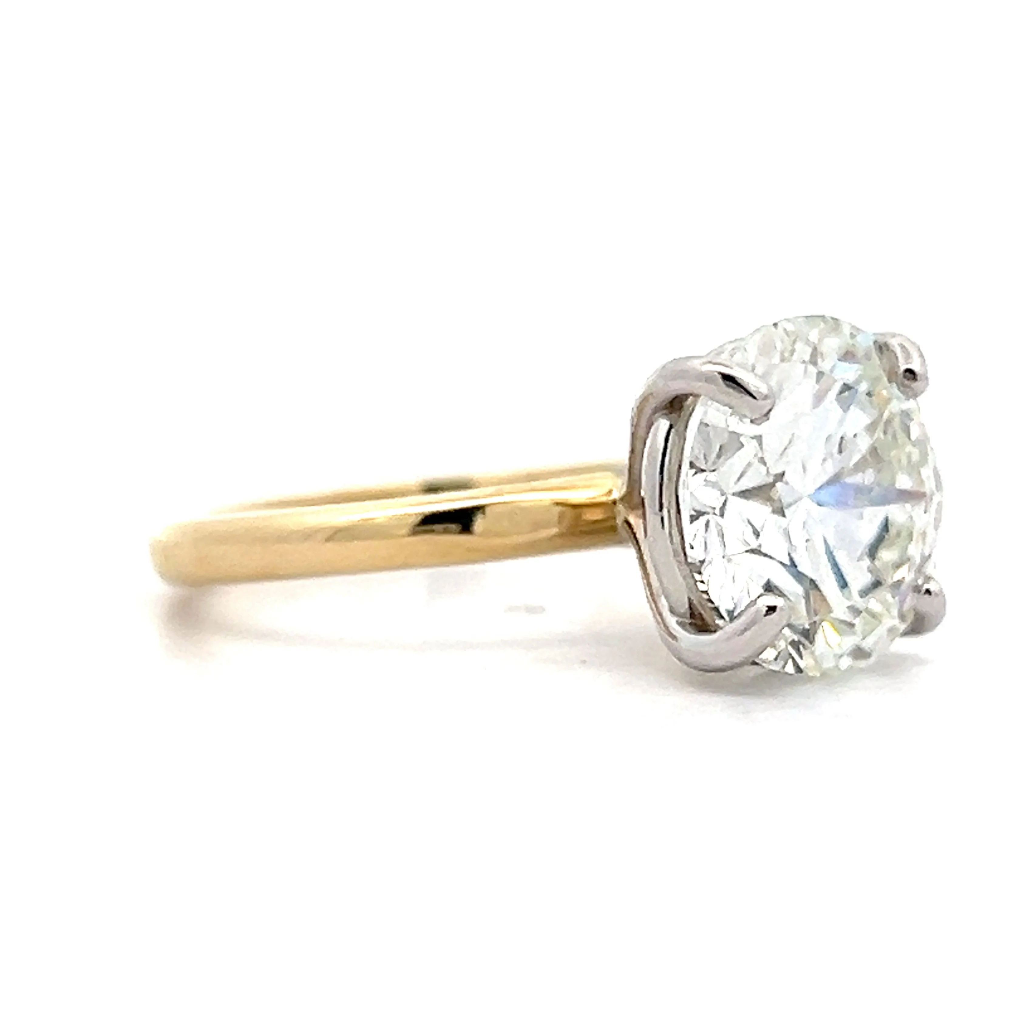5.50 Round Brilliant Diamond Engagement Ring in 14k - Image 3