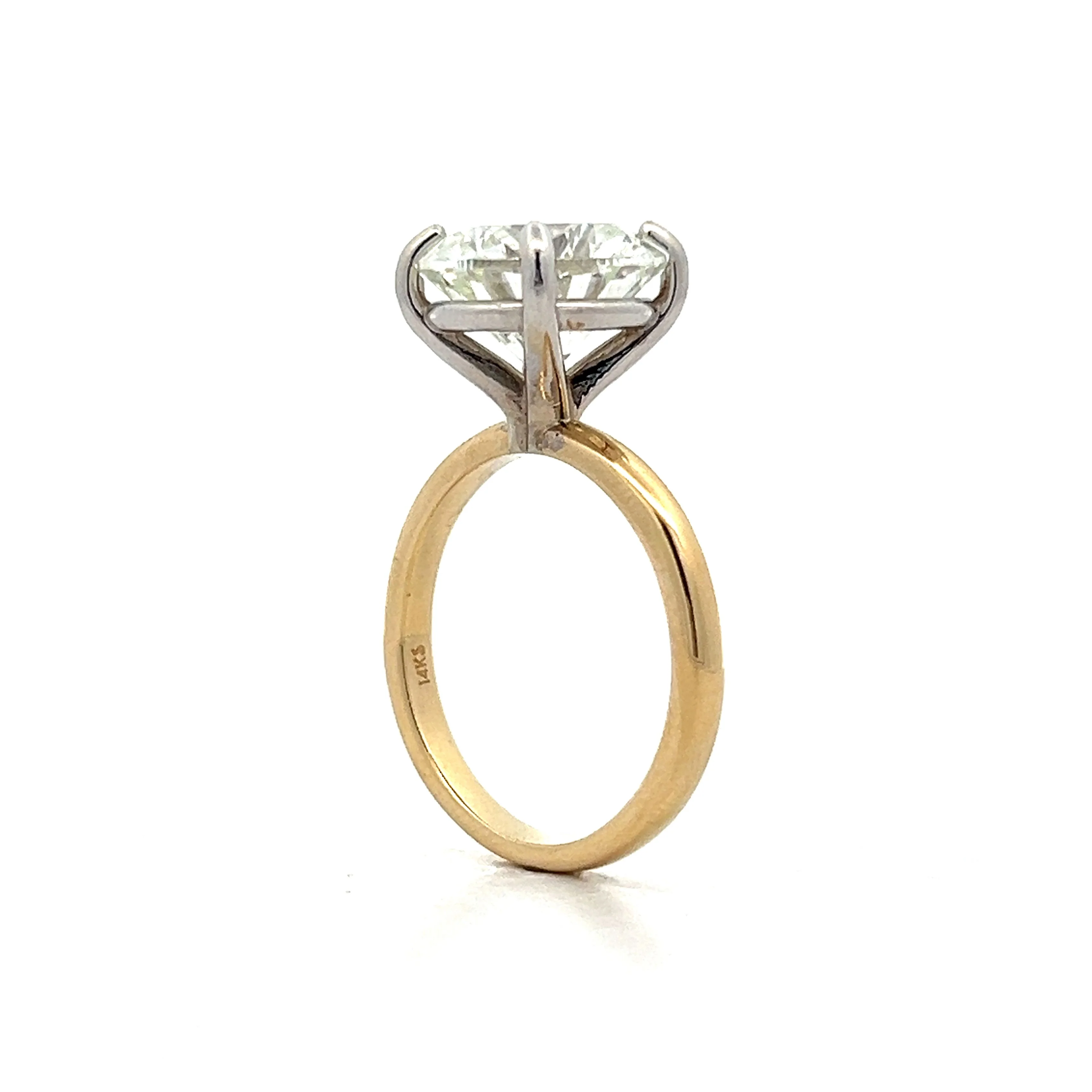 5.50 Round Brilliant Diamond Engagement Ring in 14k - Image 5