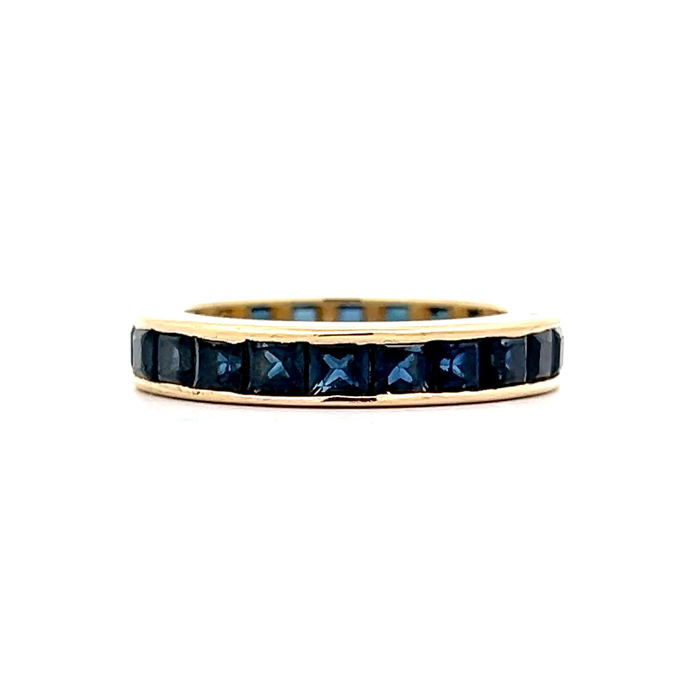 5.50 Square Cut Sapphire Eternity Stacking Band in 18k - Image 2