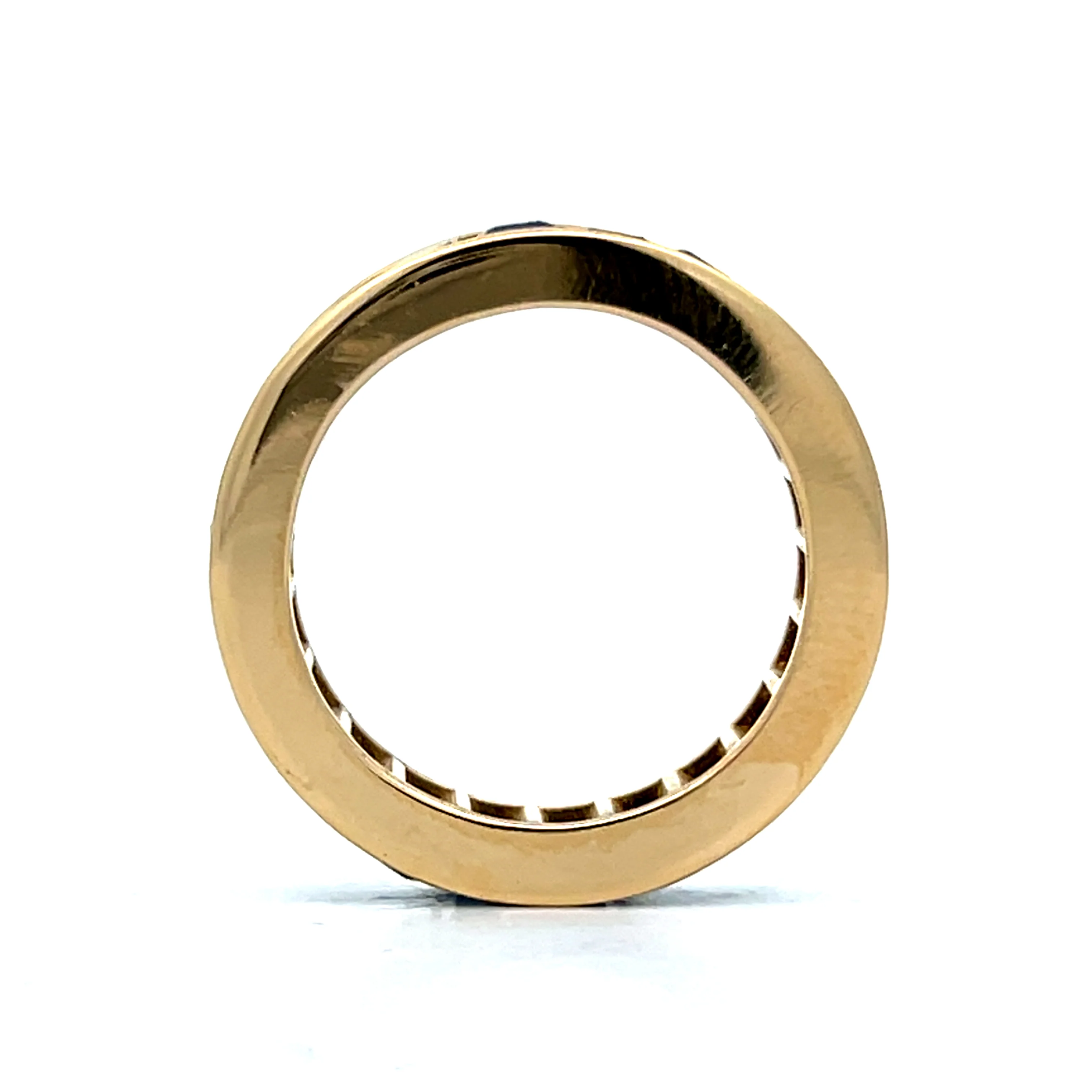 5.50 Square Cut Sapphire Eternity Stacking Band in 18k - Image 4