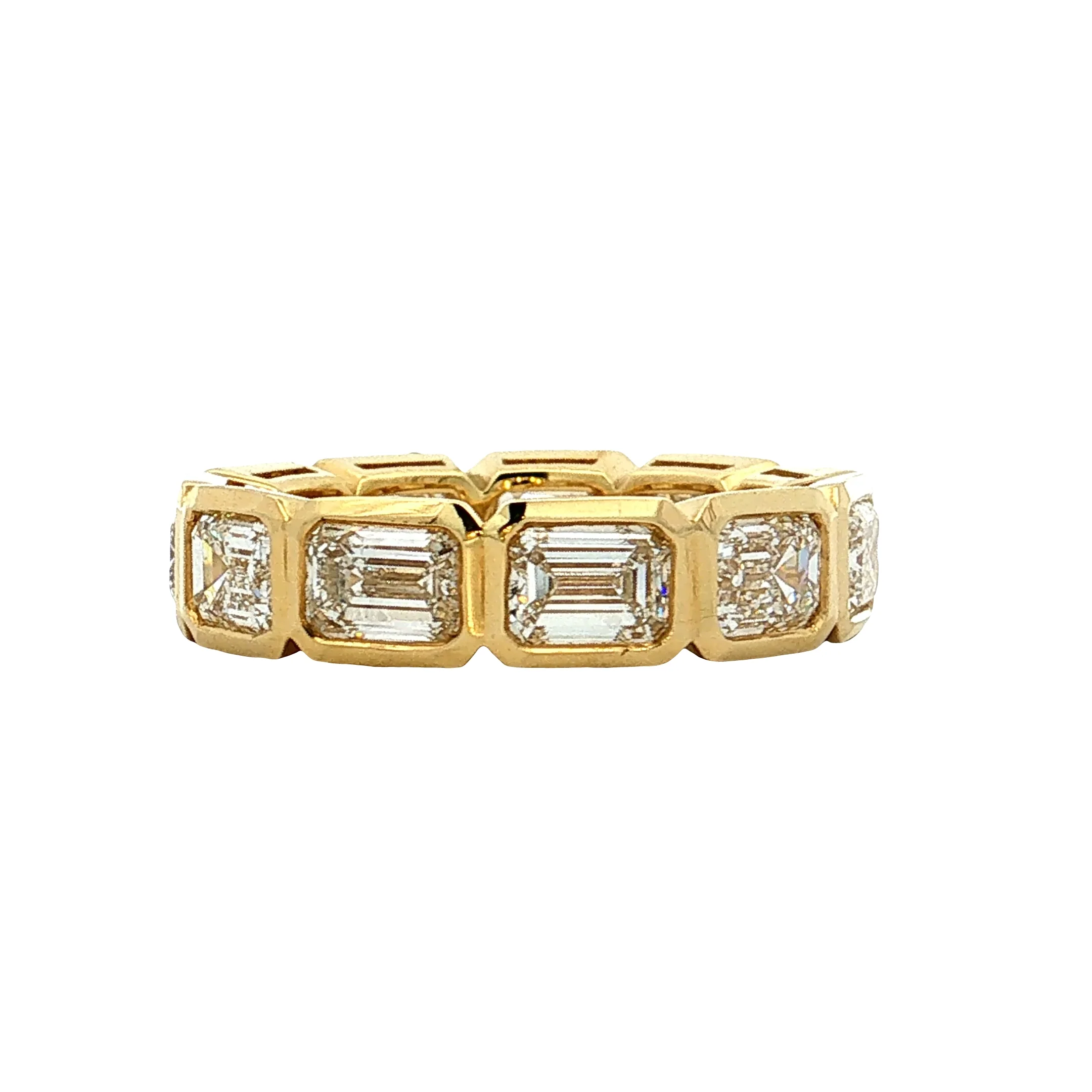5.51 Emerald Cut Diamond Eternity Band 18k - Image 4