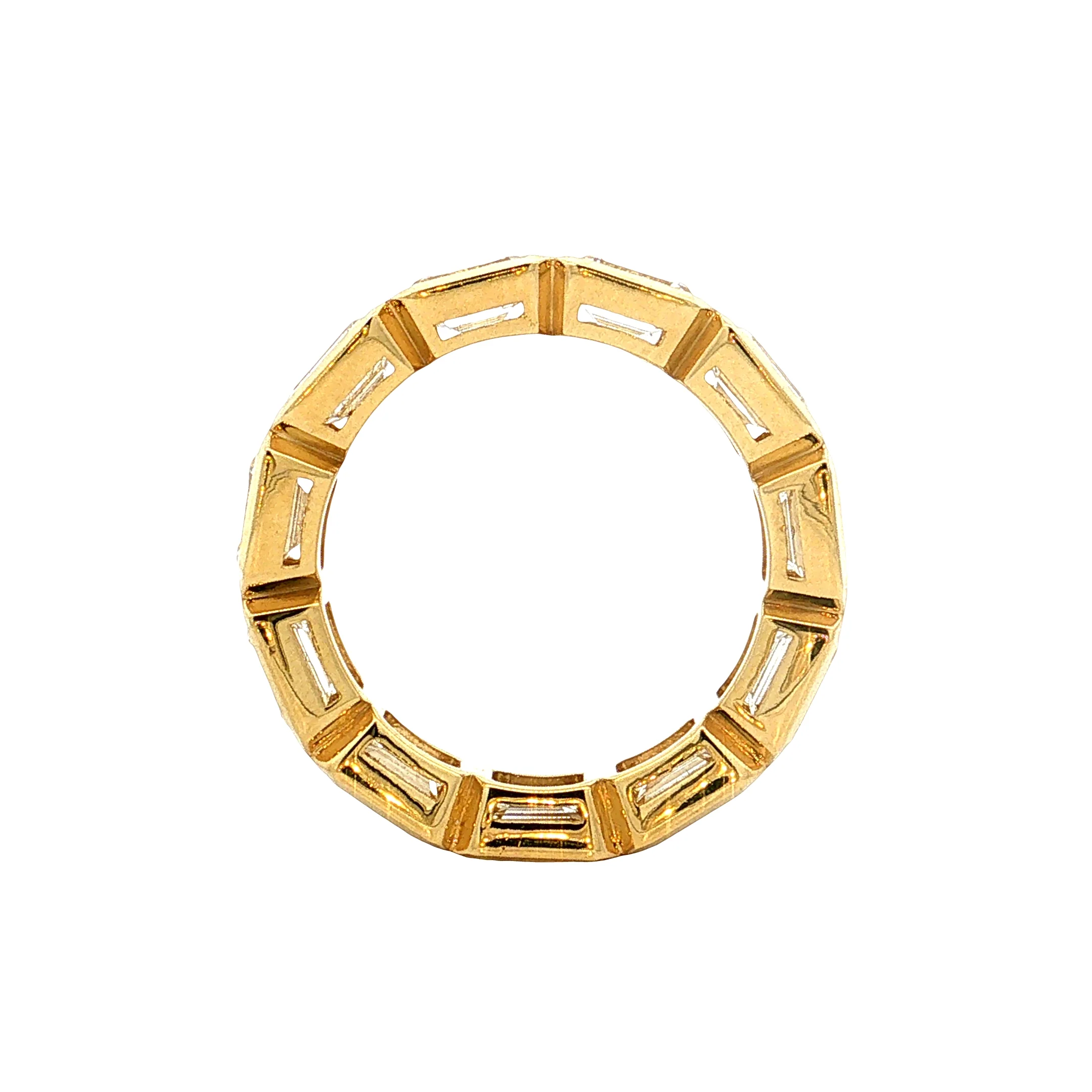 5.51 Emerald Cut Diamond Eternity Band 18k - Image 5