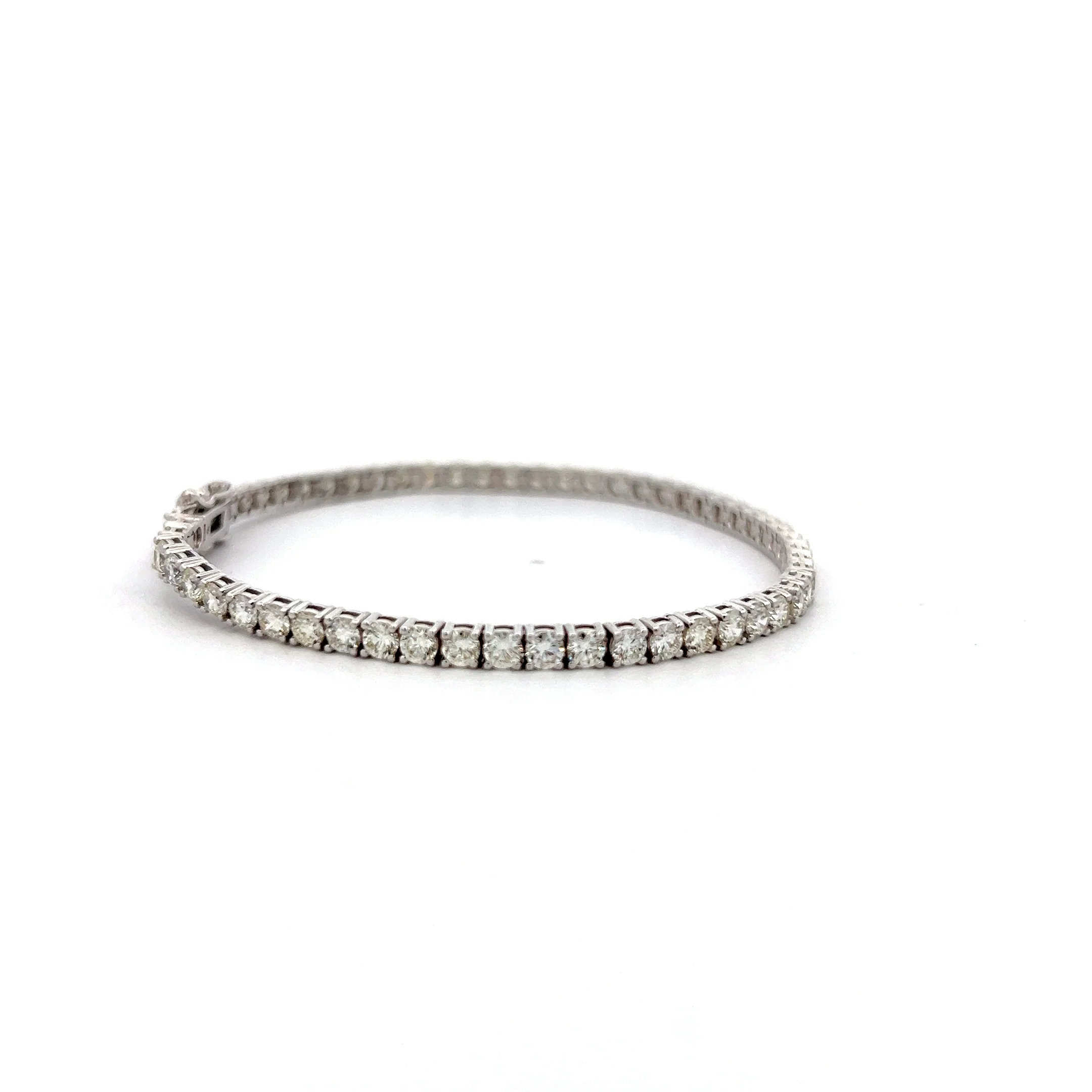 5.58 Round Diamond Tennis Bracelet in 14k White Gold - Image 3