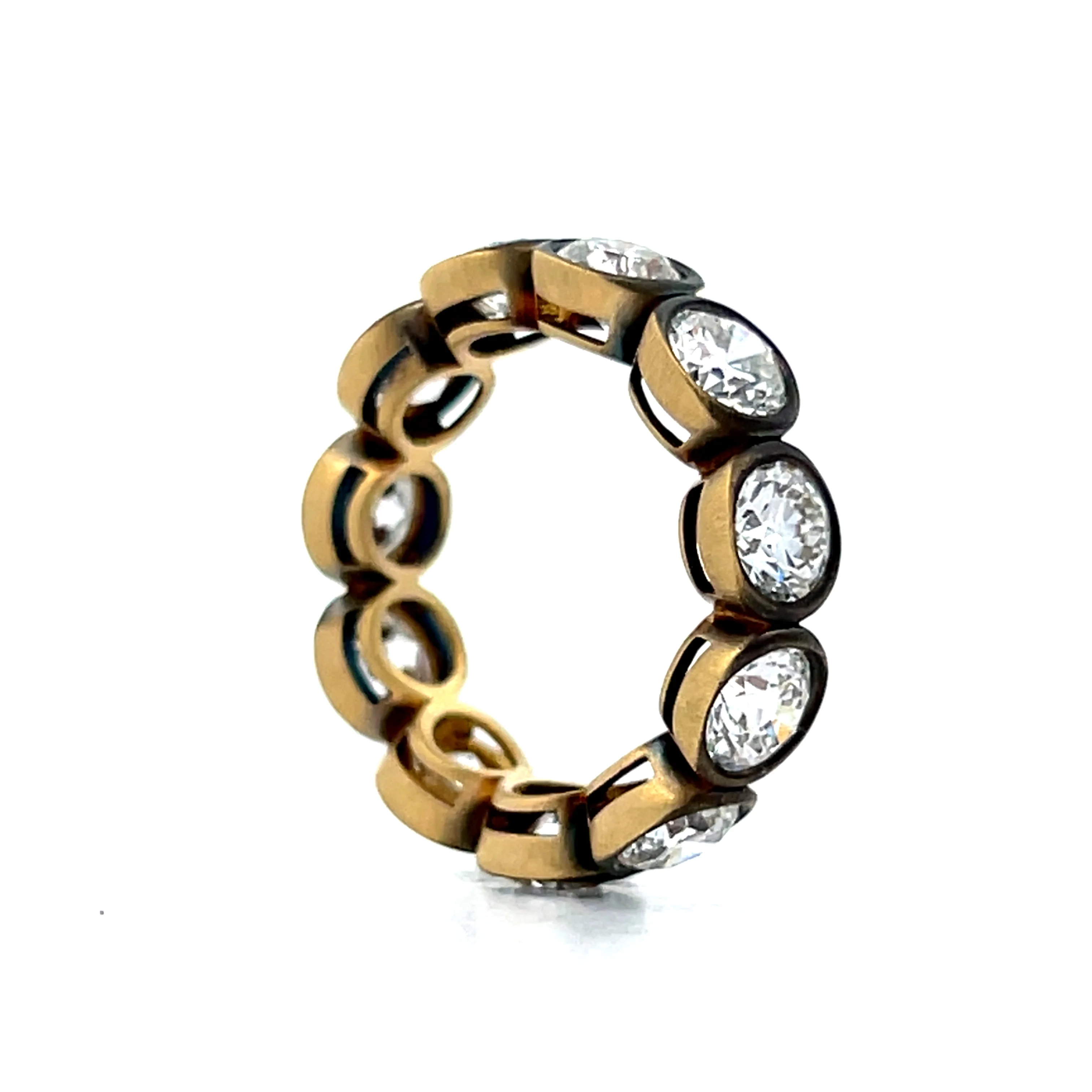 5.62 Bezel Diamond Black Rhodium Eternity Band - Image 5