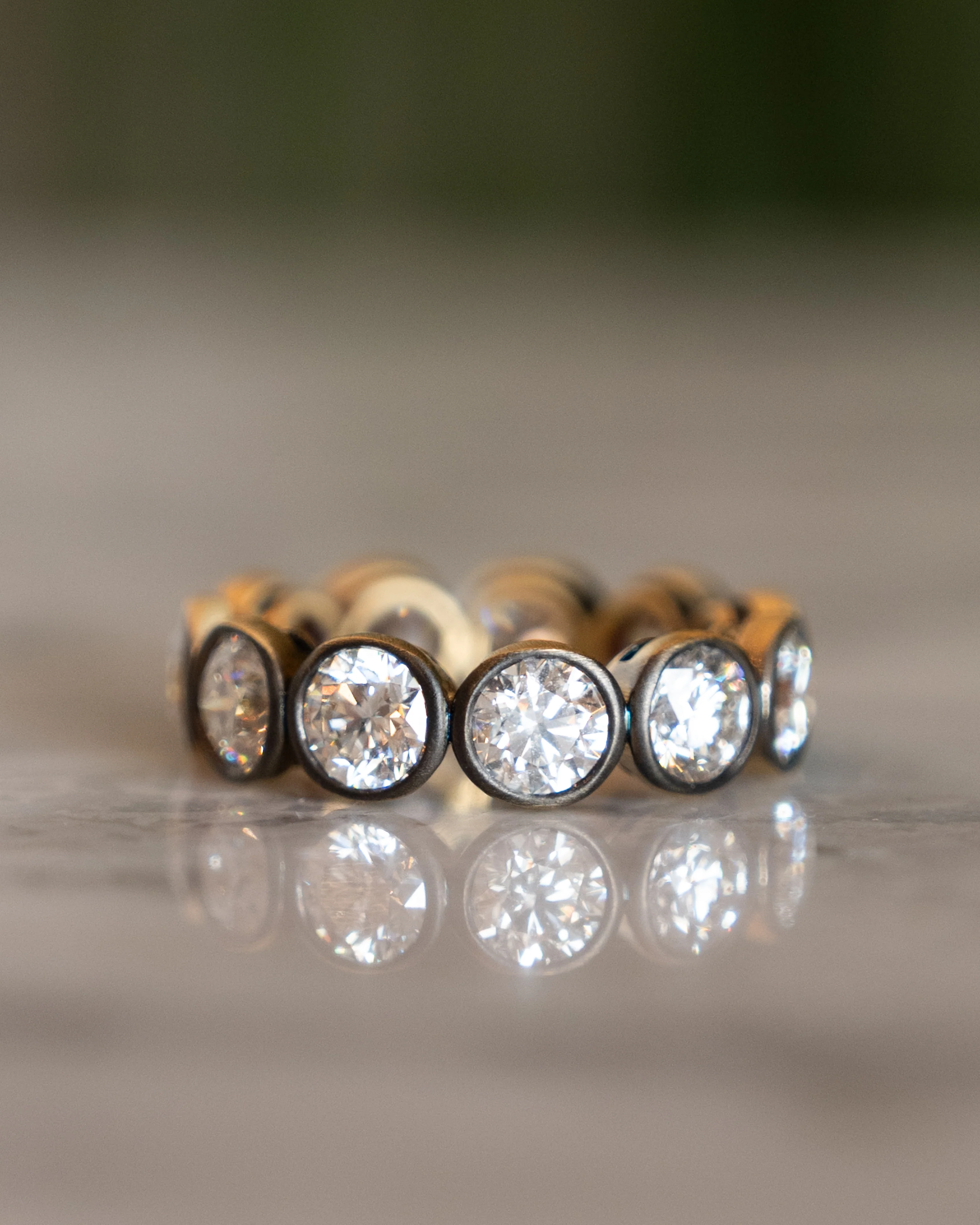 5.62 Bezel Diamond Black Rhodium Eternity Band - Image 6