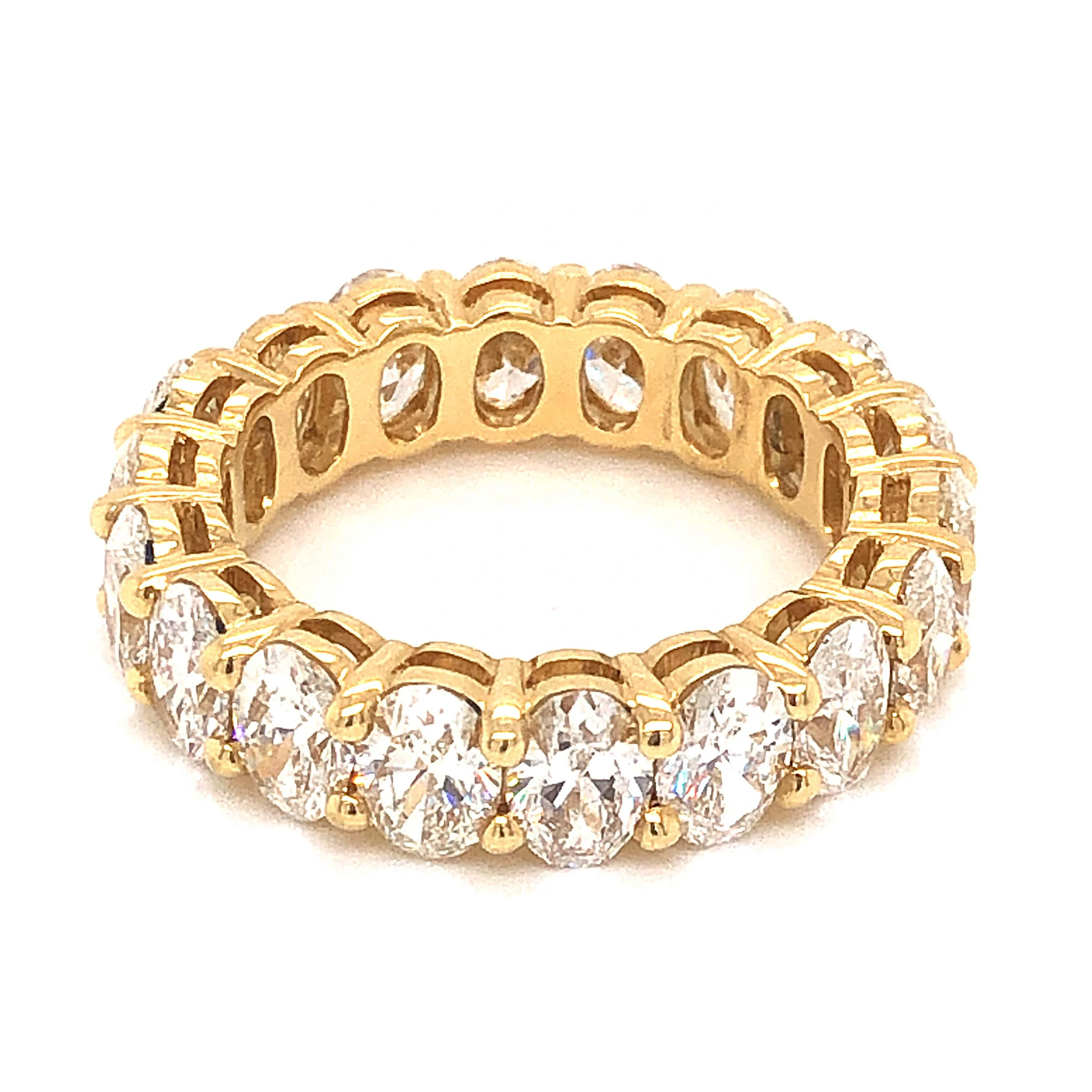 5.69 Oval Cut Diamond Eternity Band in 18k Yellow Gold - Image 2