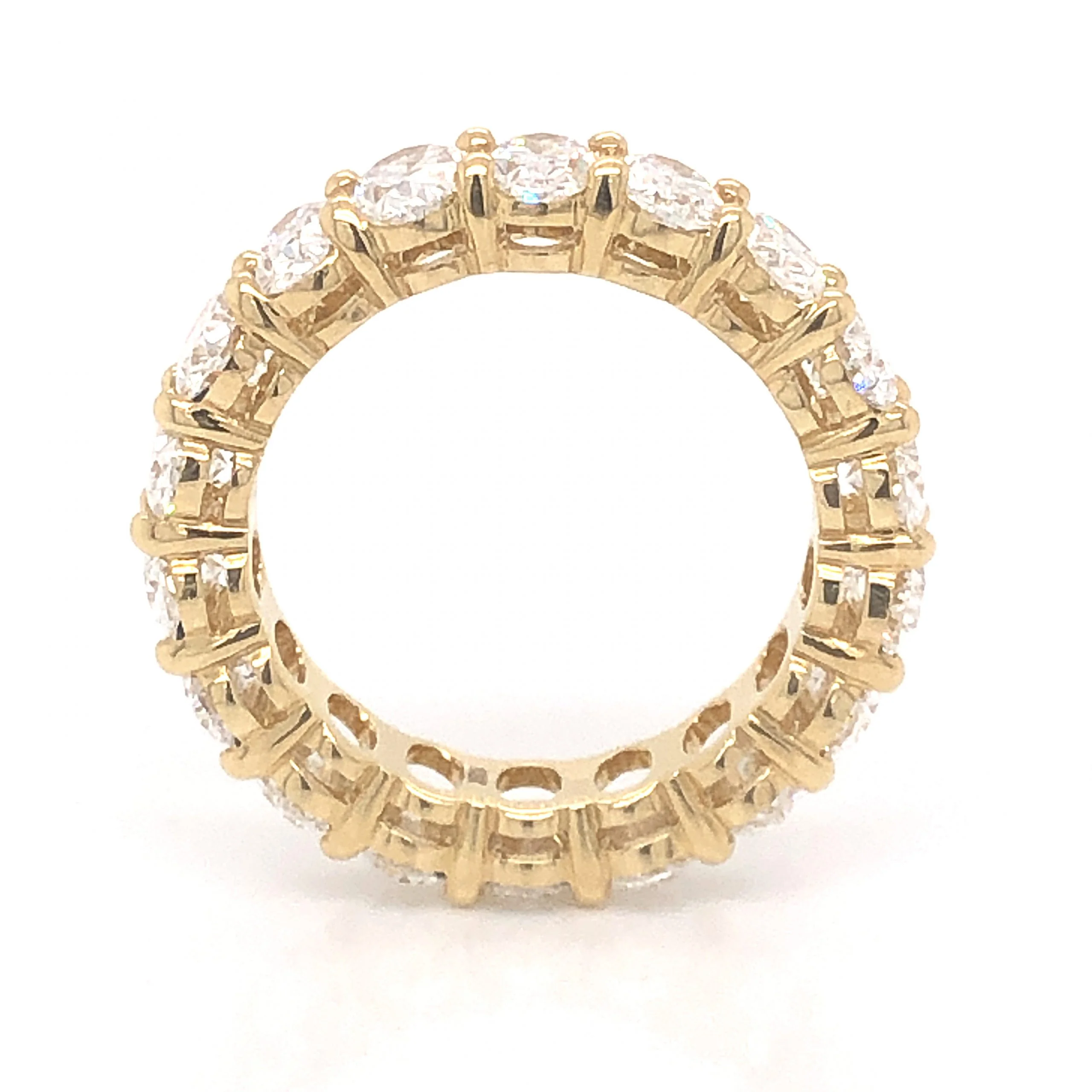 5.69 Oval Cut Diamond Eternity Band in 18k Yellow Gold - Image 4