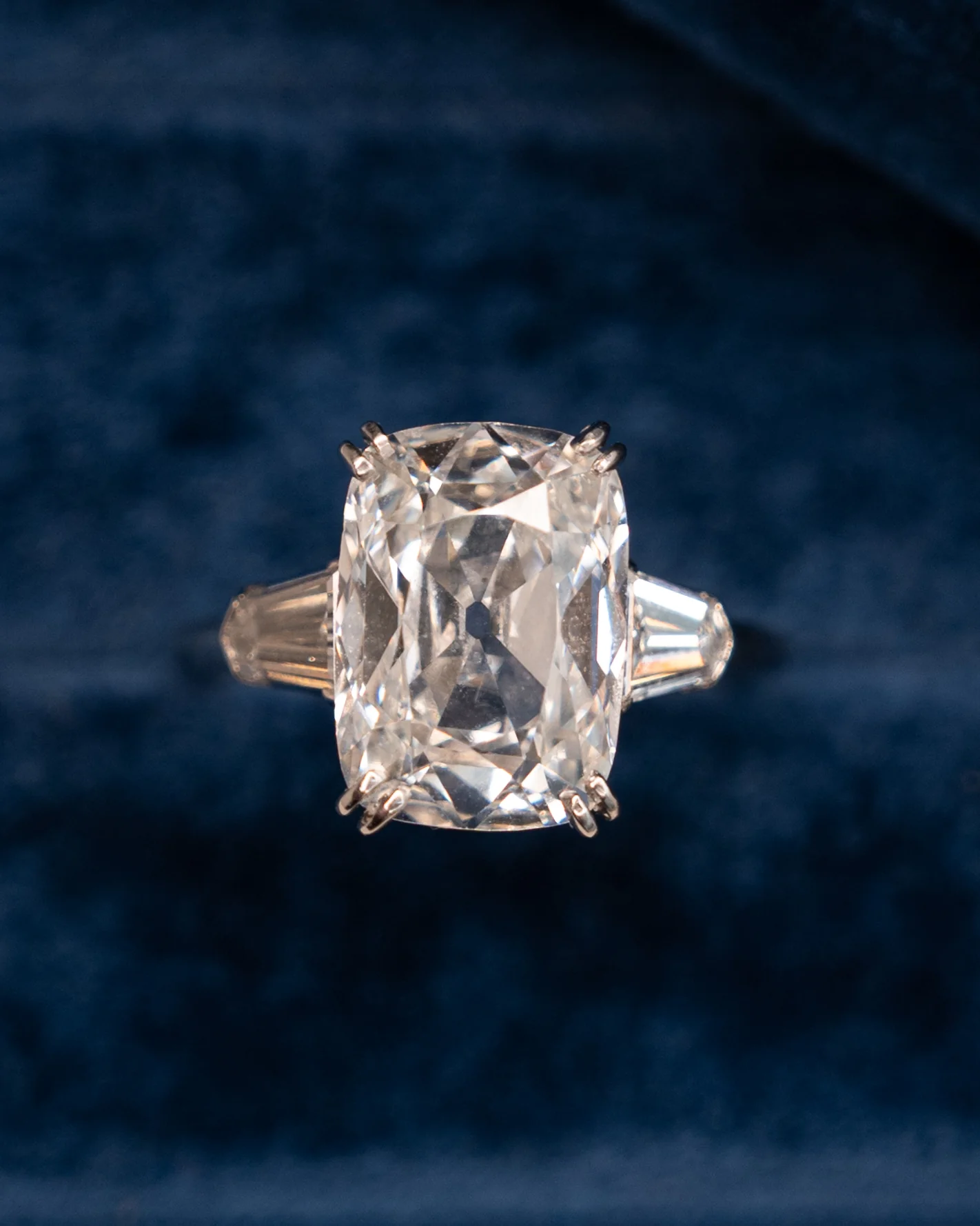 5.77 Vintage GIA Old Mine Cushion Diamond Engagement Ring Platinum - Image 7
