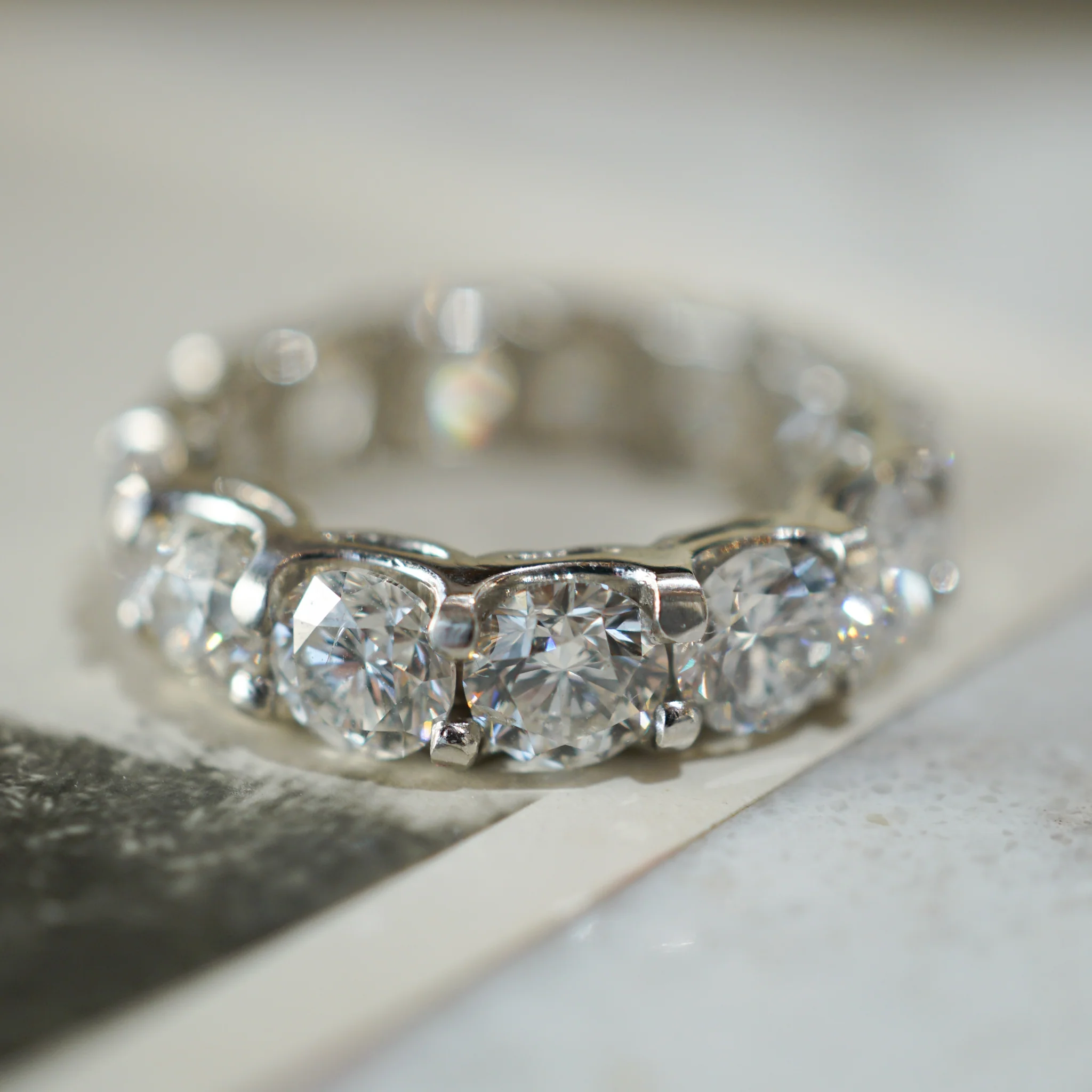 5.98 Brilliant Cut Diamond Eternity Band in Platinum - Image 4