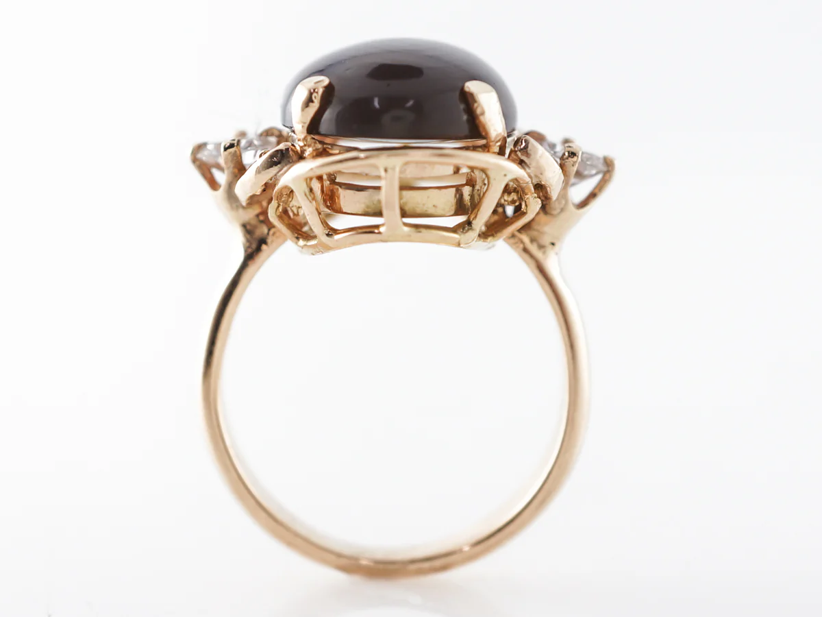 Ethiopian Jelly Opal & Diamond Ring in 18k - Image 4