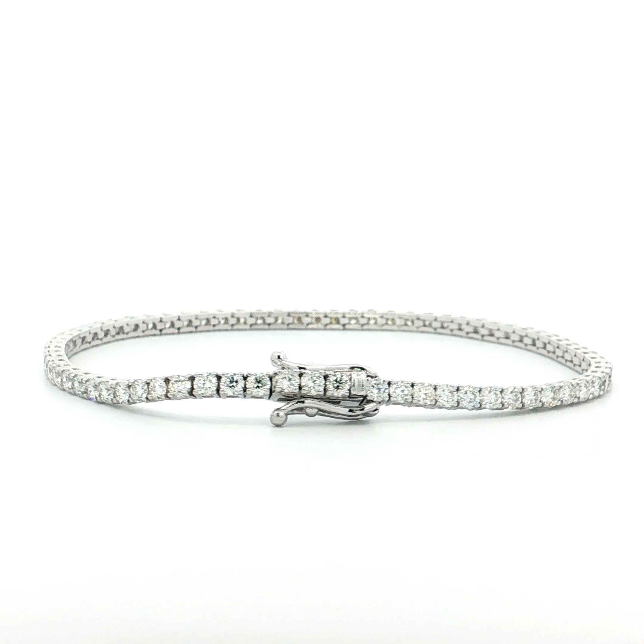 5 Carat Diamond Tennis Bracelet 14k White Gold - Image 4