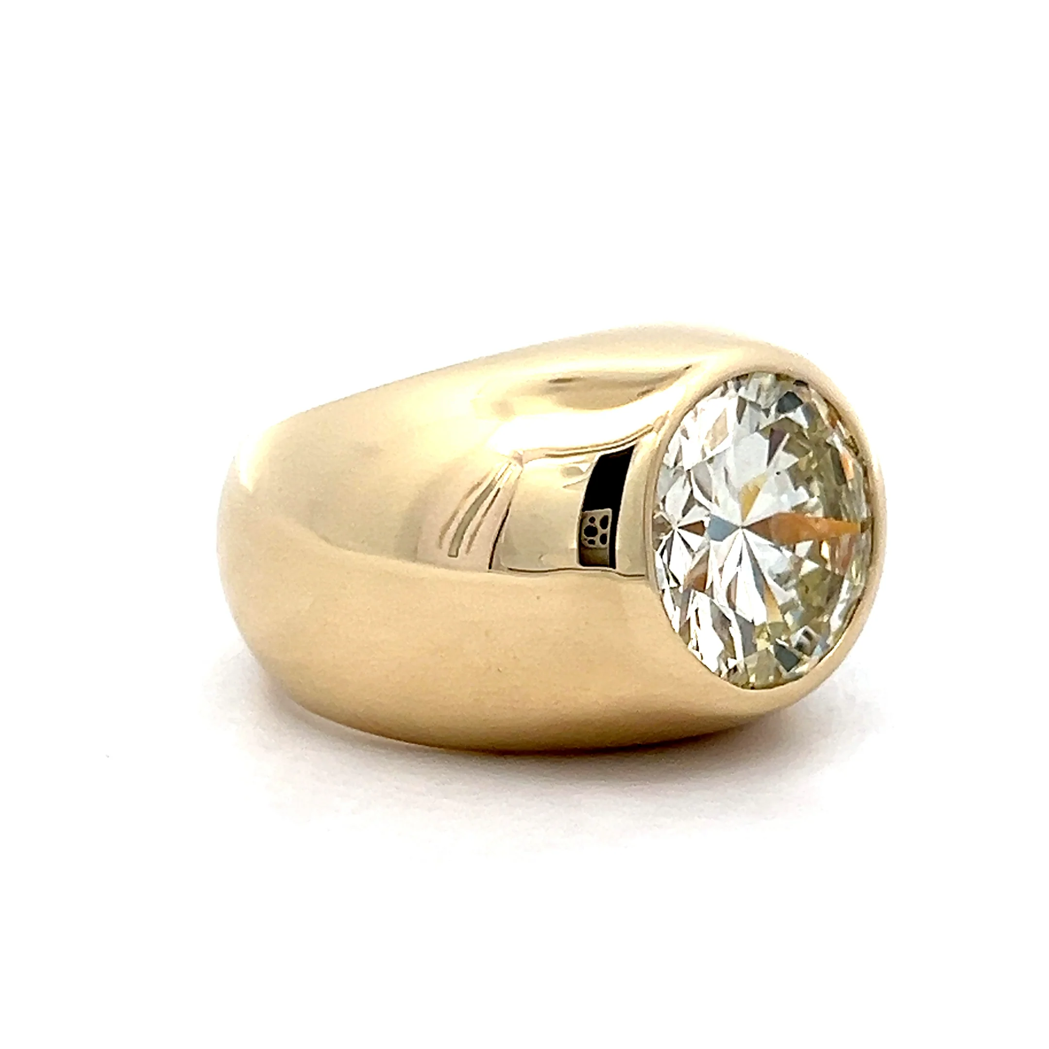 5 Carat Flush Set Diamond Engagement Ring in 14k - Image 3