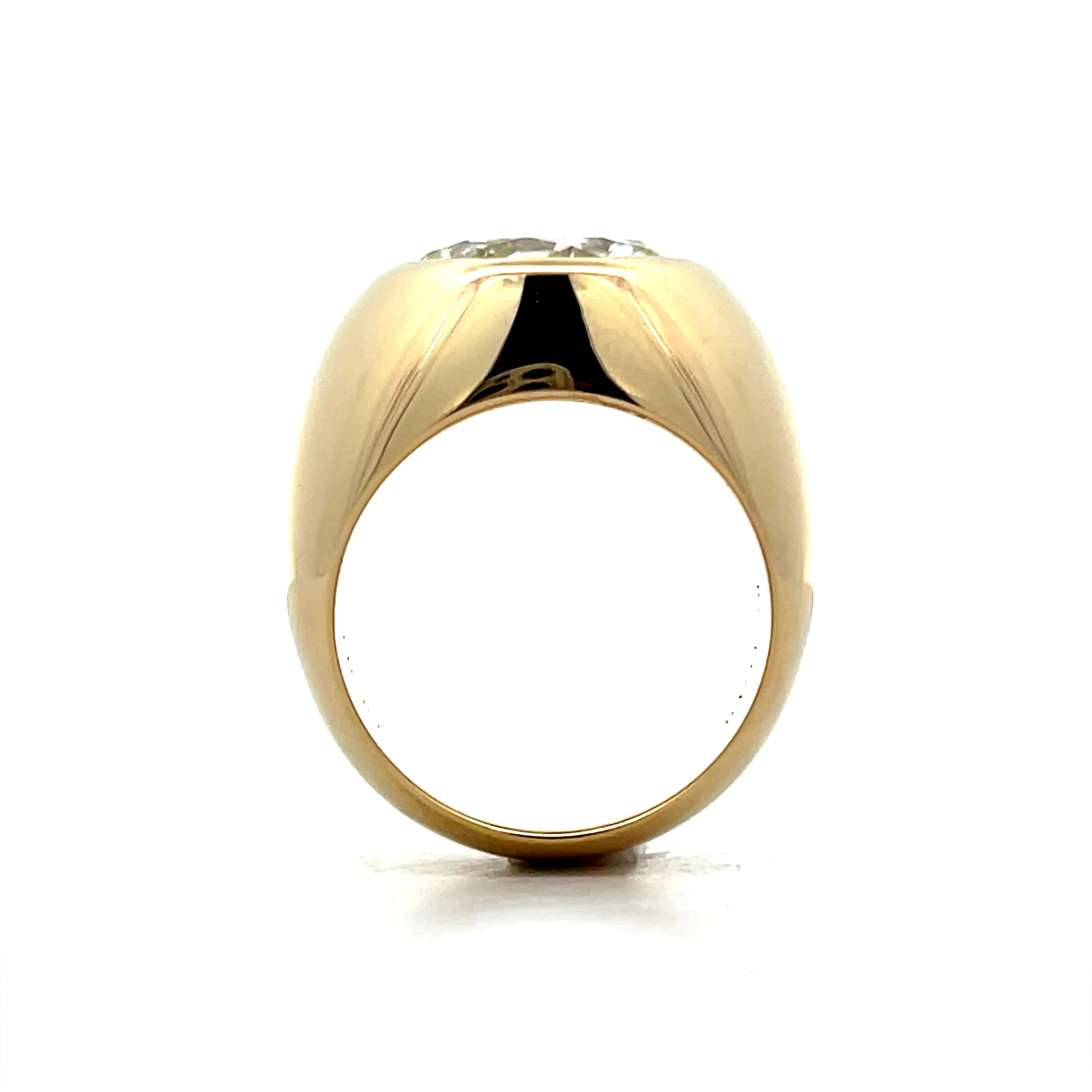 5 Carat Flush Set Diamond Engagement Ring in 14k - Image 4