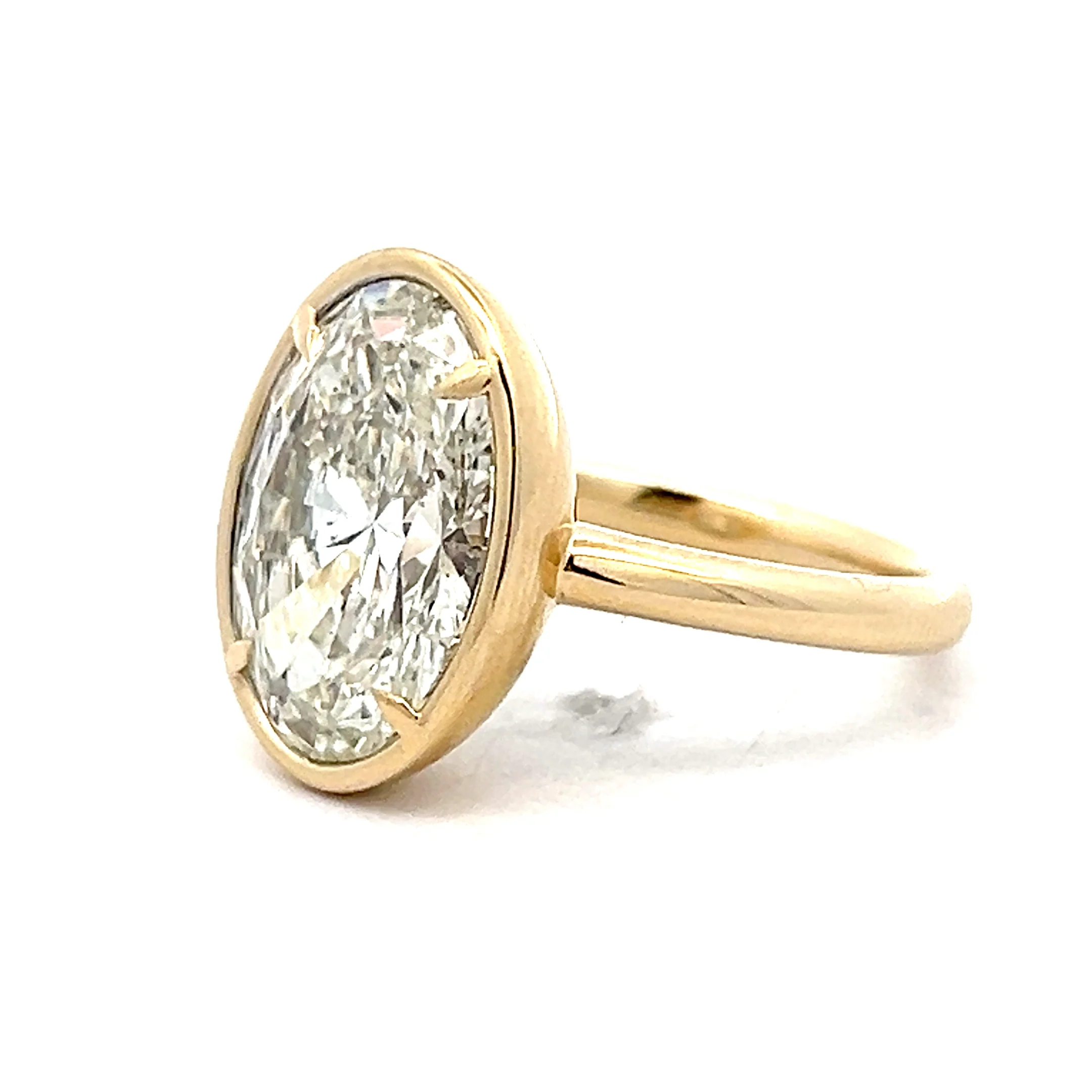 5 Carat Oval Diamond Engagement Ring in 14k - Image 2