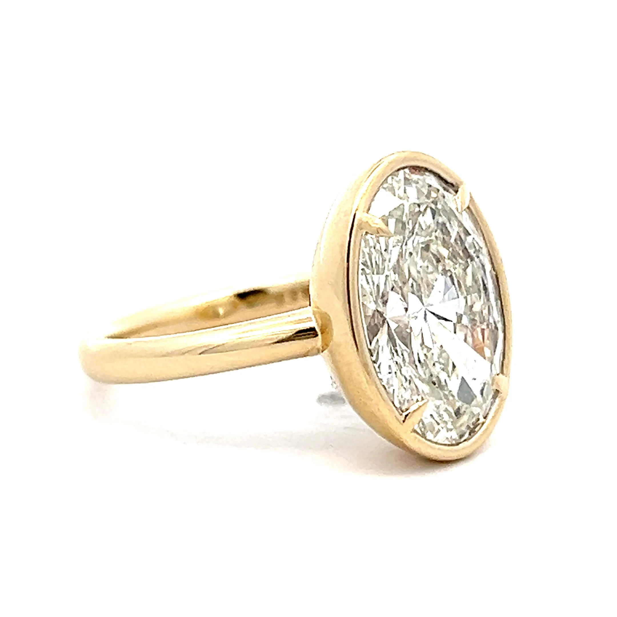5 Carat Oval Diamond Engagement Ring in 14k - Image 3