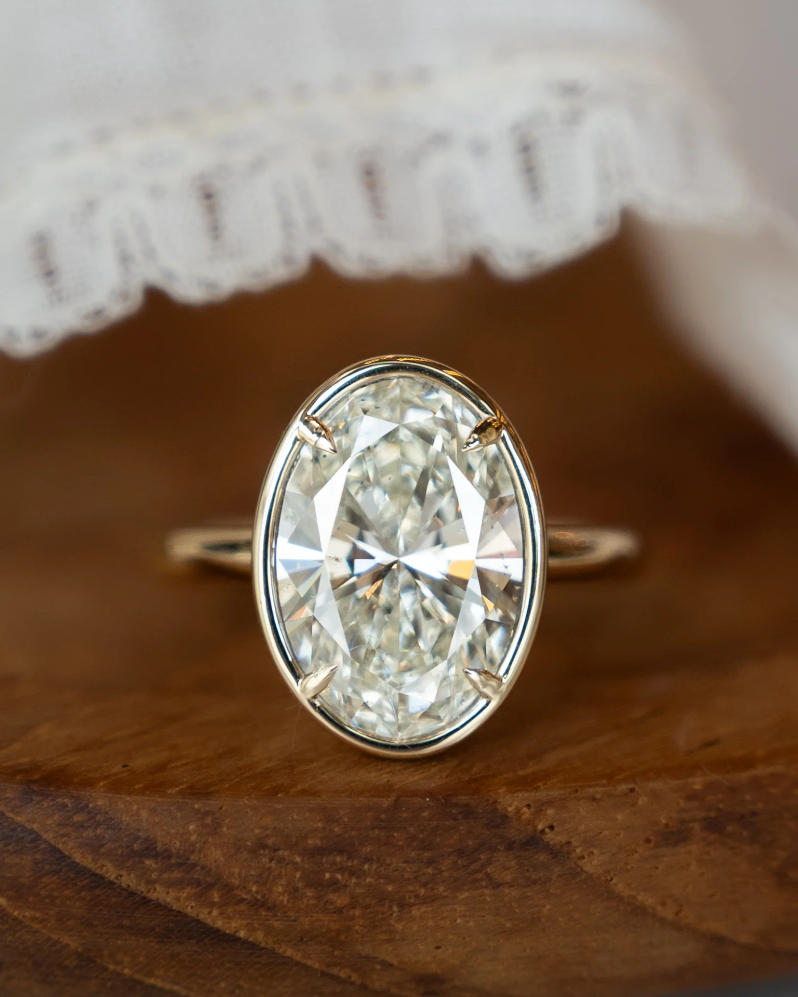 5 Carat Oval Diamond Engagement Ring in 14k - Image 6